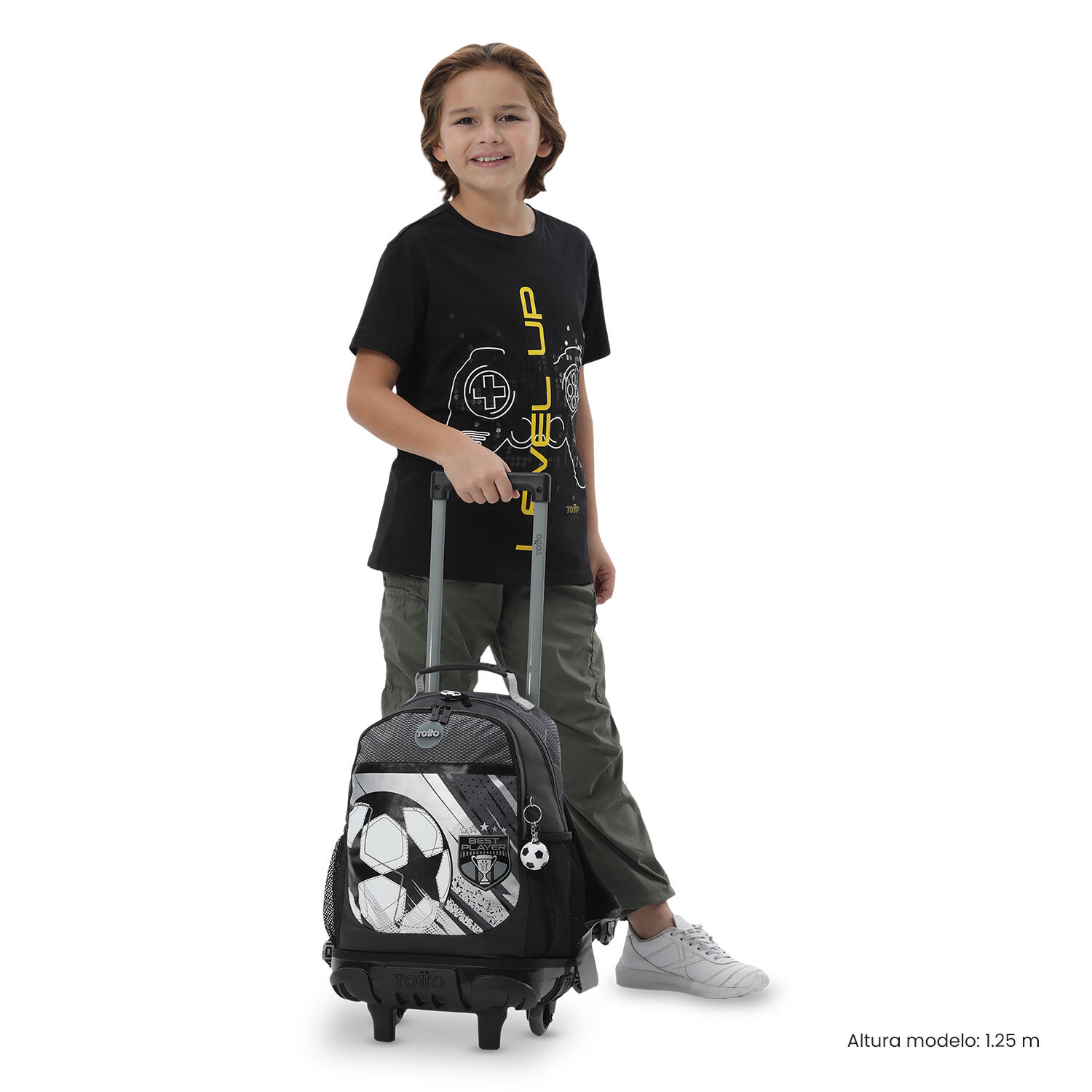 Totto Mochila infantil ruedas Champion M Champion Gray Poliéster 29.5 x 41.5 x 2/5