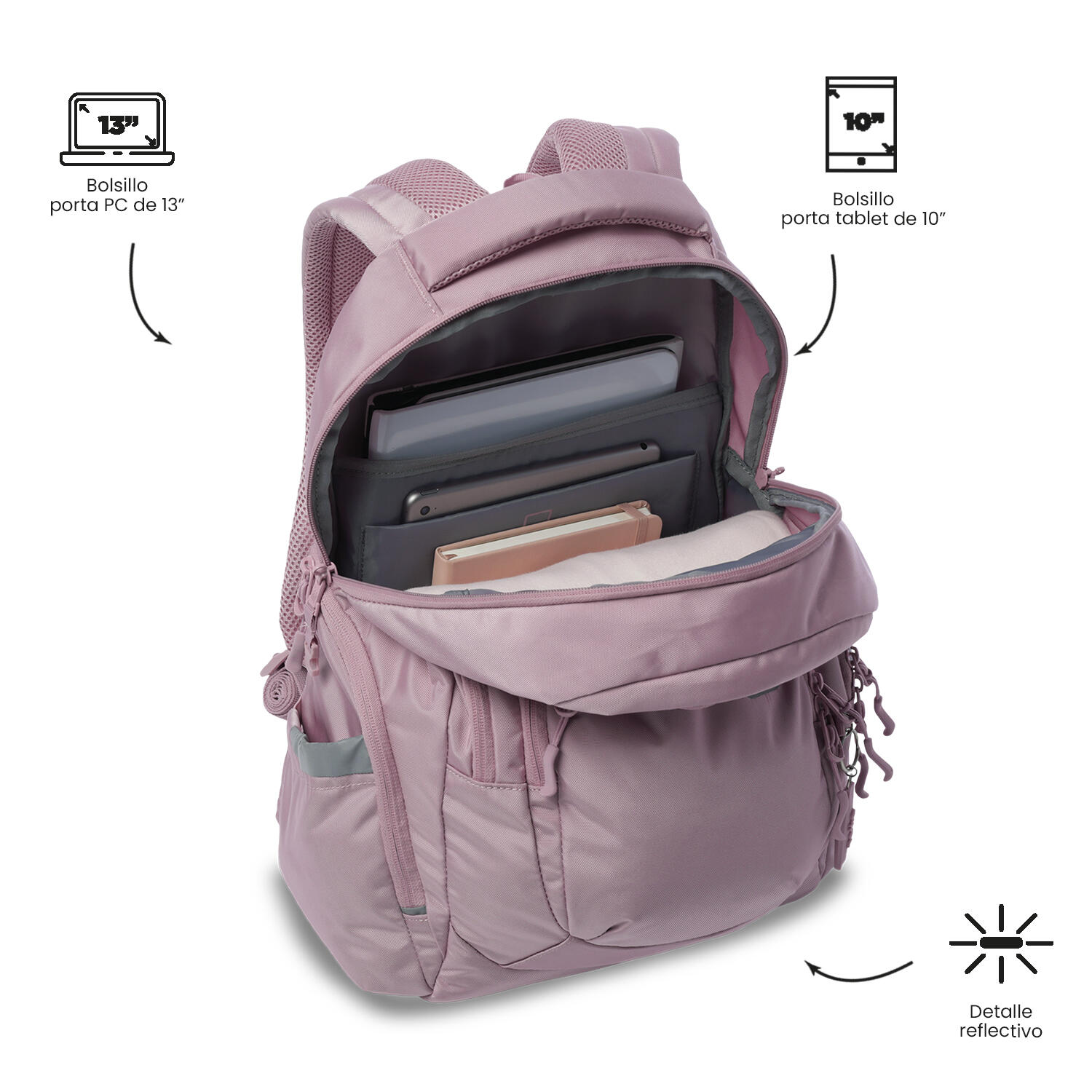 Totto Mochila urbana Eufrates 2.0 Zephyr Poliéster 28 x 43.5 x 16 cm 5/5