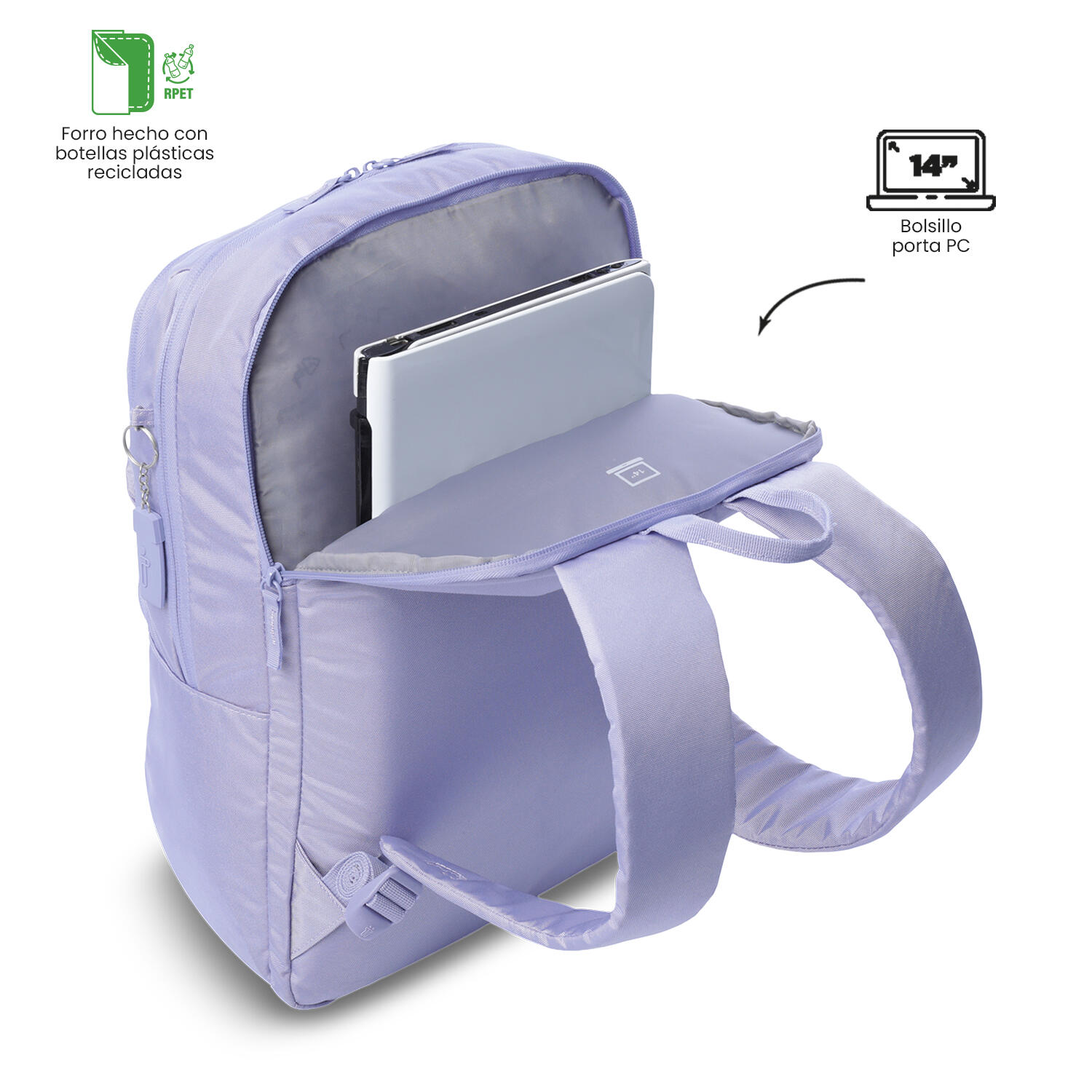 Totto Mochila urbana Cloud Cosmic Sky Poliéster 31 x 46 x 15 cm 5/5