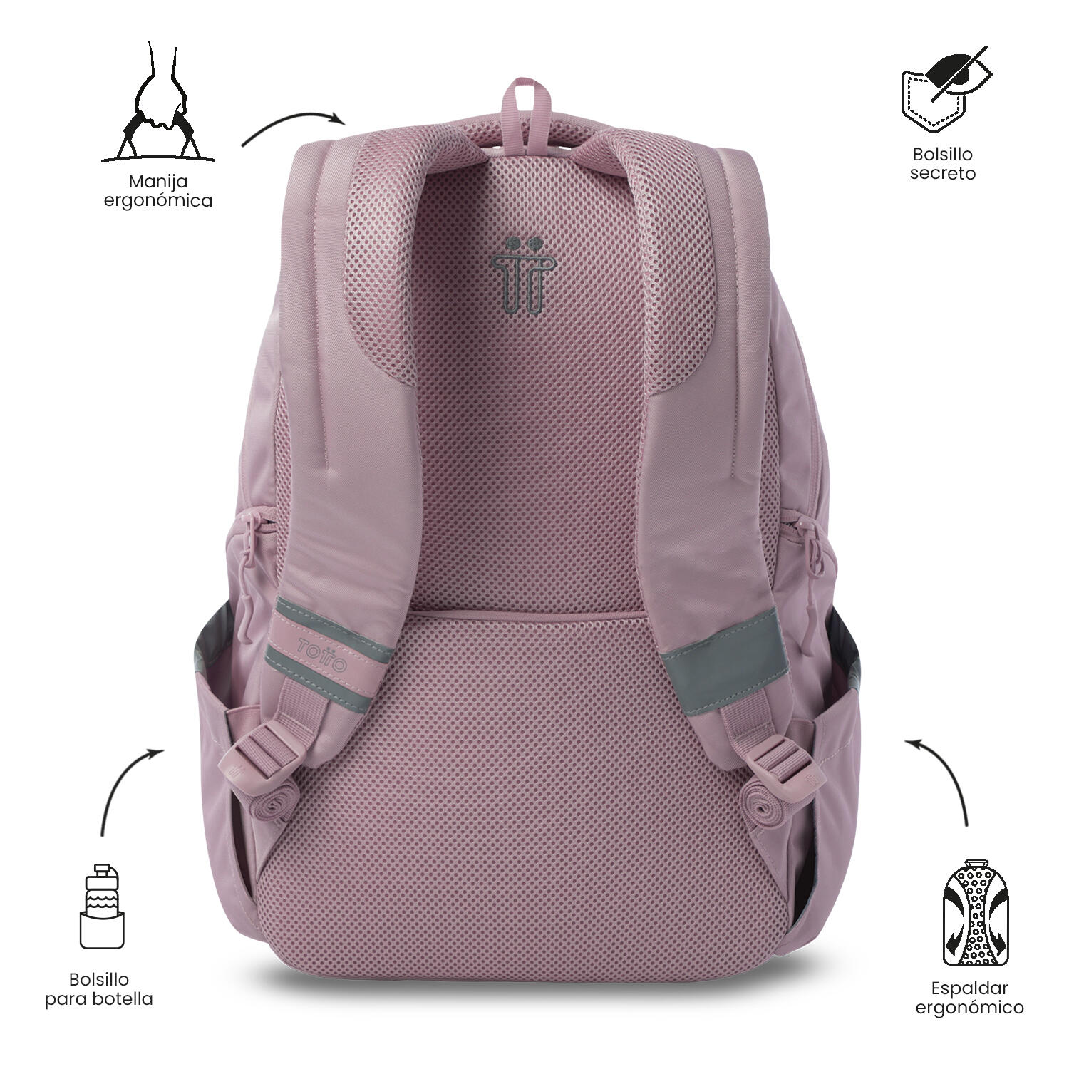 Totto Mochila urbana Eufrates 2.0 Zephyr Poliéster 28 x 43.5 x 16 cm 4/5
