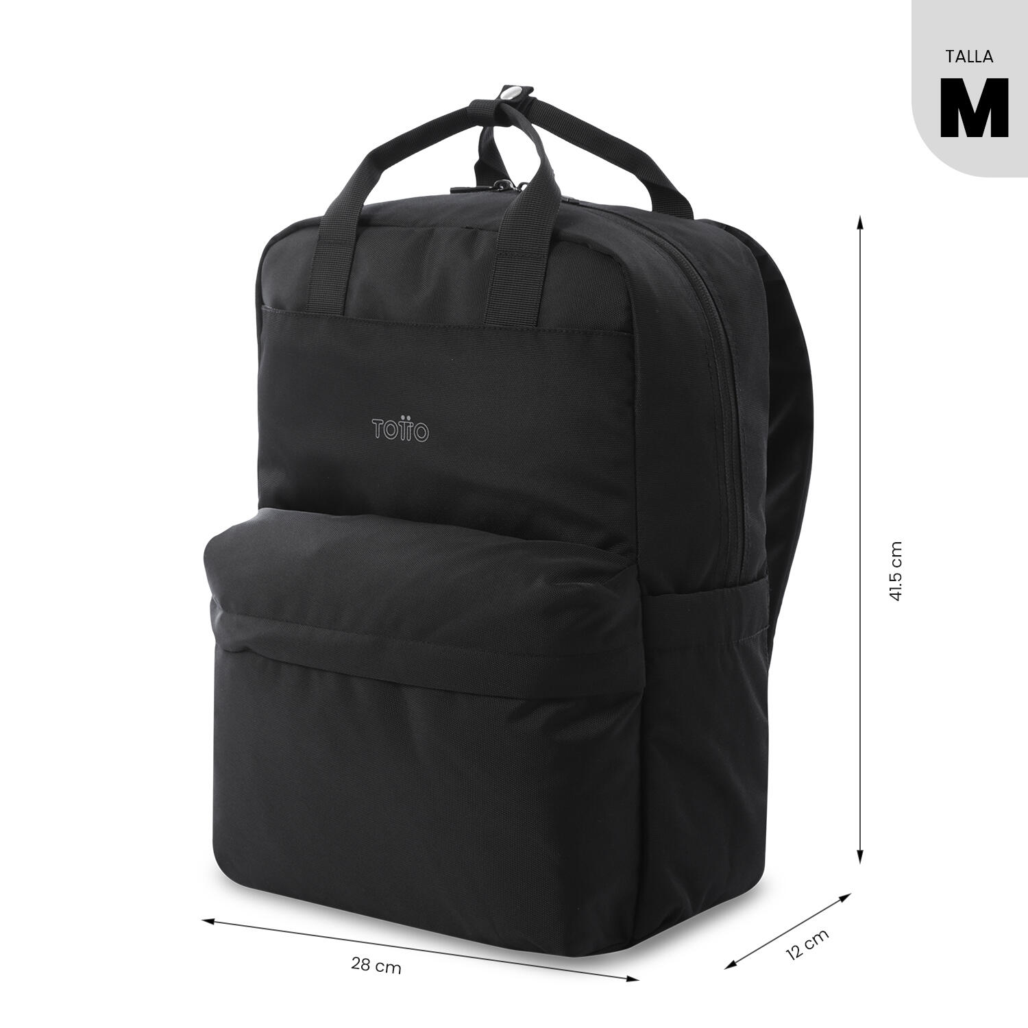 Totto Mochila urbana Joy Negro/Black Poliéster 28 x 41.5 x 12 cm 3/5