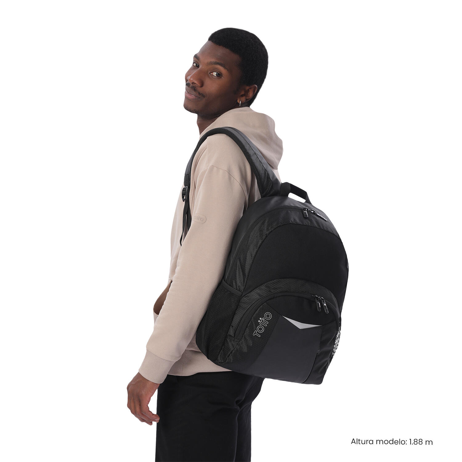Totto Mochila ejecutiva Teck 3.0 M Negro/Black Poliéster 31 x 43 x 14 cm 2/5
