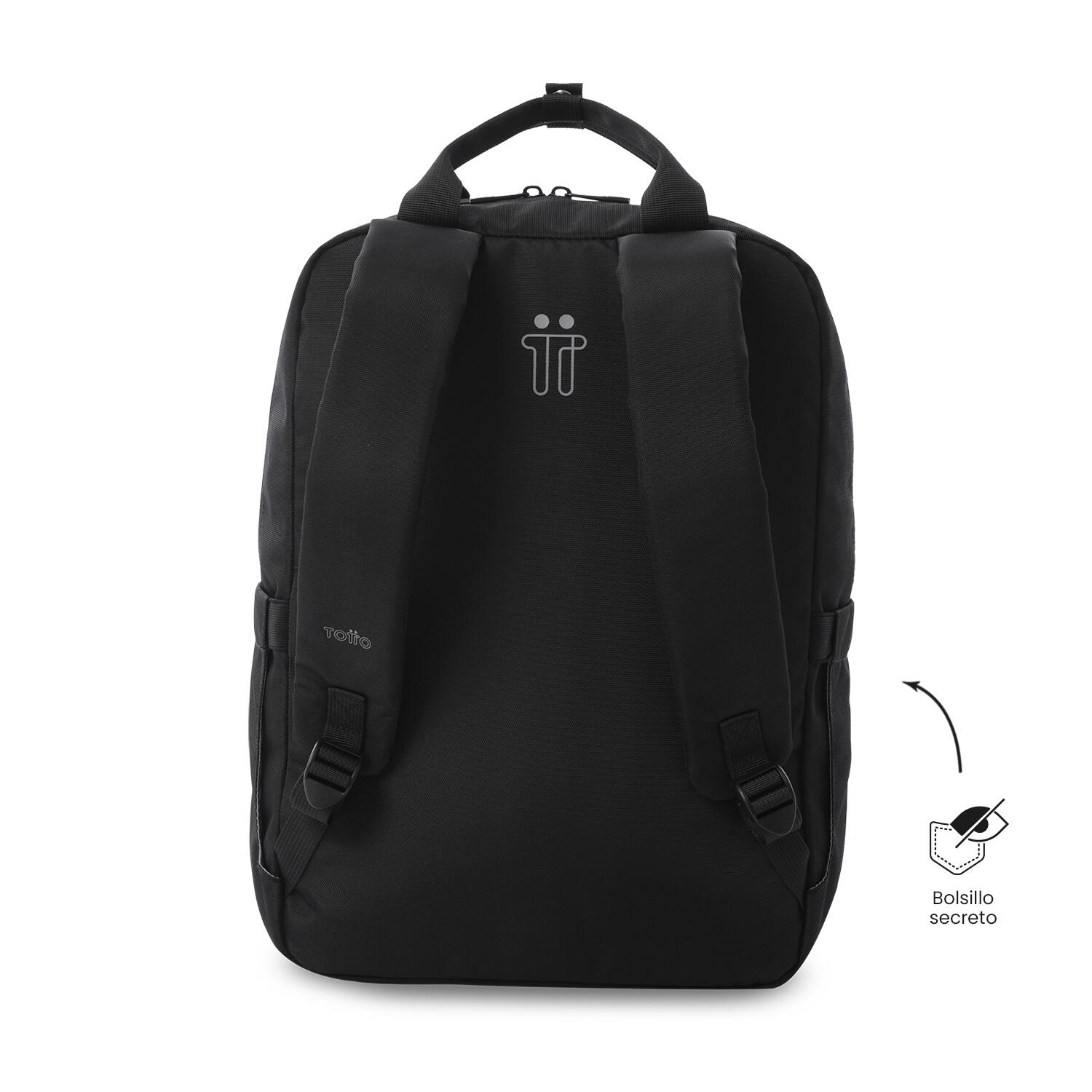 Totto Mochila urbana Joy Negro/Black Poliéster 28 x 41.5 x 12 cm 4/5