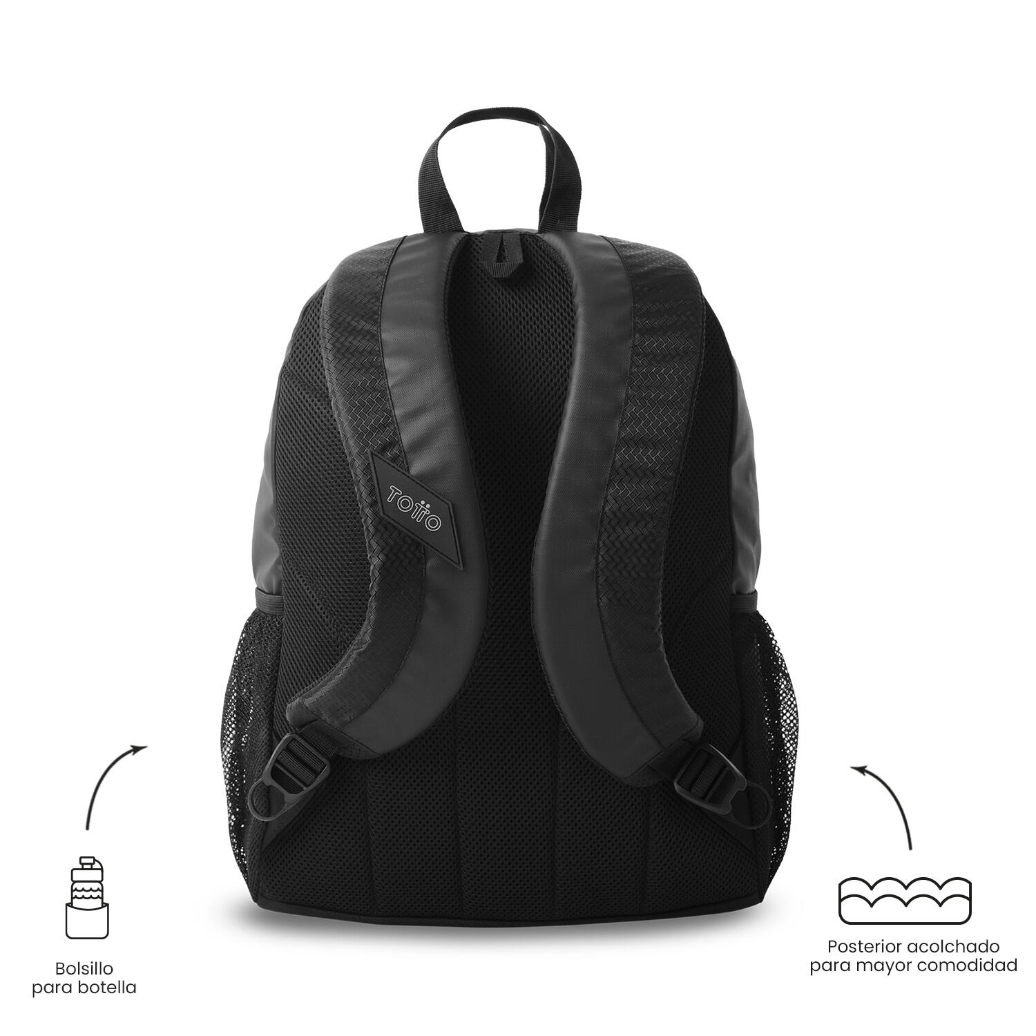 Totto Mochila ejecutiva Teck 3.0 M Negro/Black Poliéster 31 x 43 x 14 cm 4/5