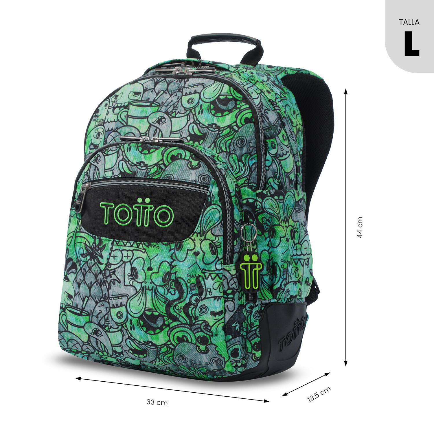 Totto Mochila escolar Rayol Crew Poliéster 33 x 44 x 13.5 cm 3/5