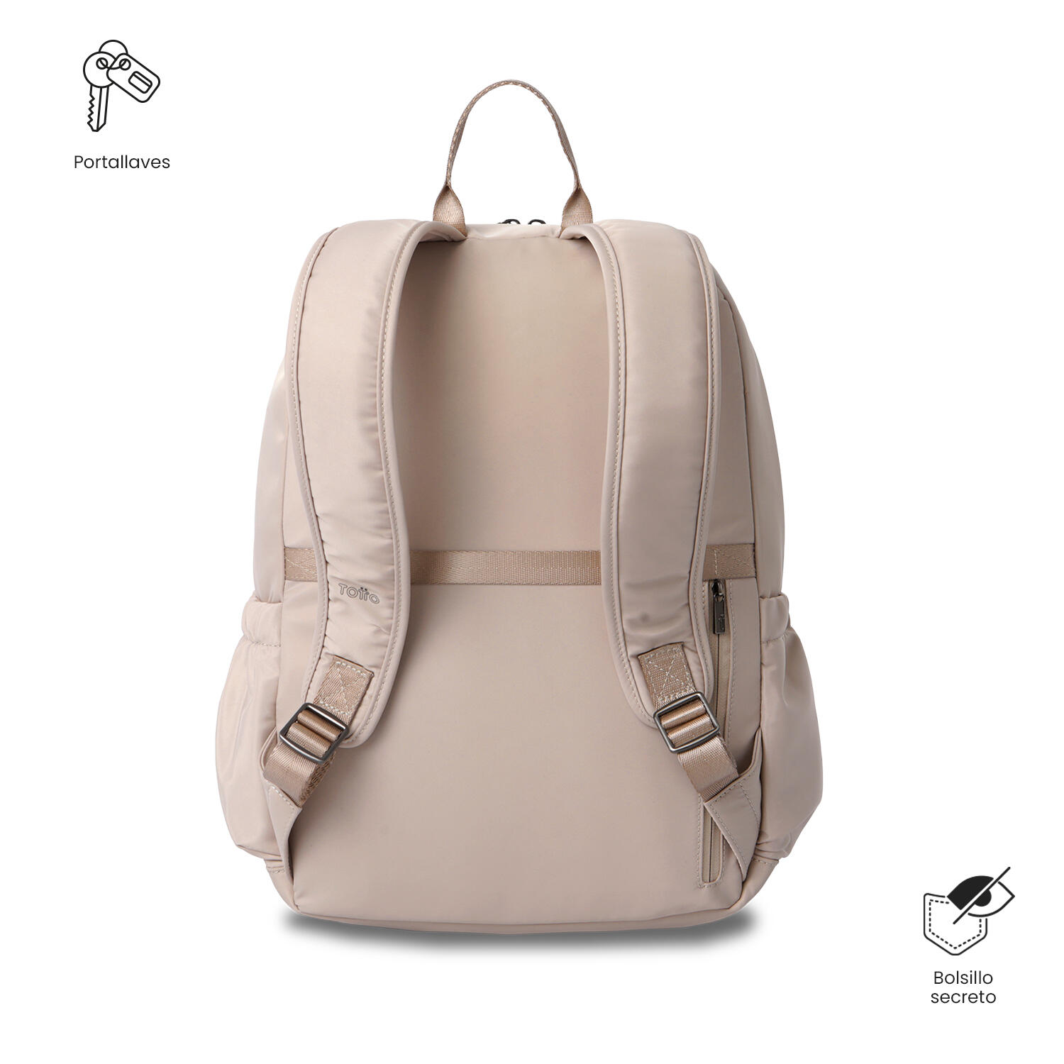 Totto Mochila ejecutiva Corneana  M Moonlight/Zephyr/Negro Poliéster 29 x 40 x 4/5