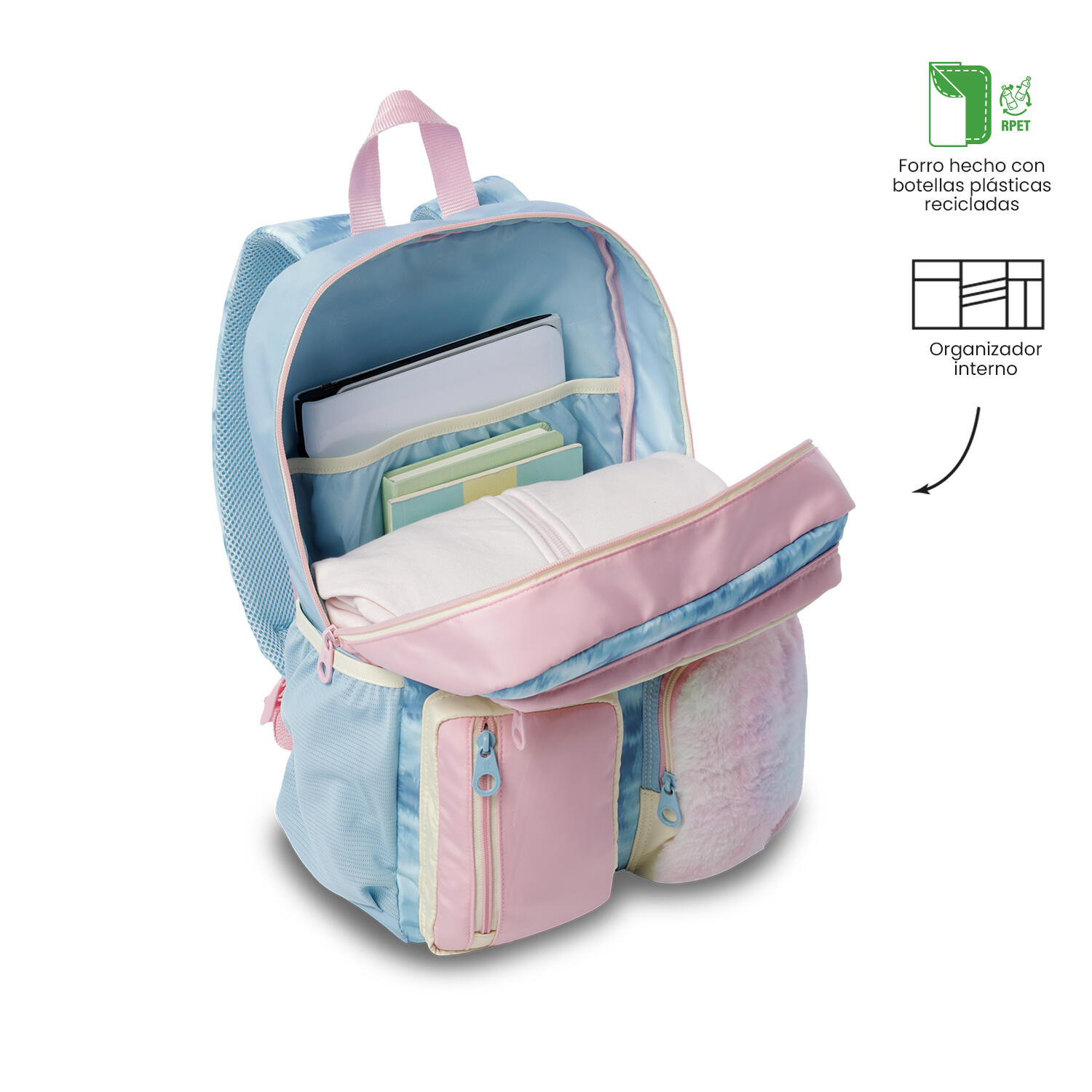 Totto Mochila infantil Bloum L Bloum Blue Poliéster 29 x 39 x 12 cm 5/5