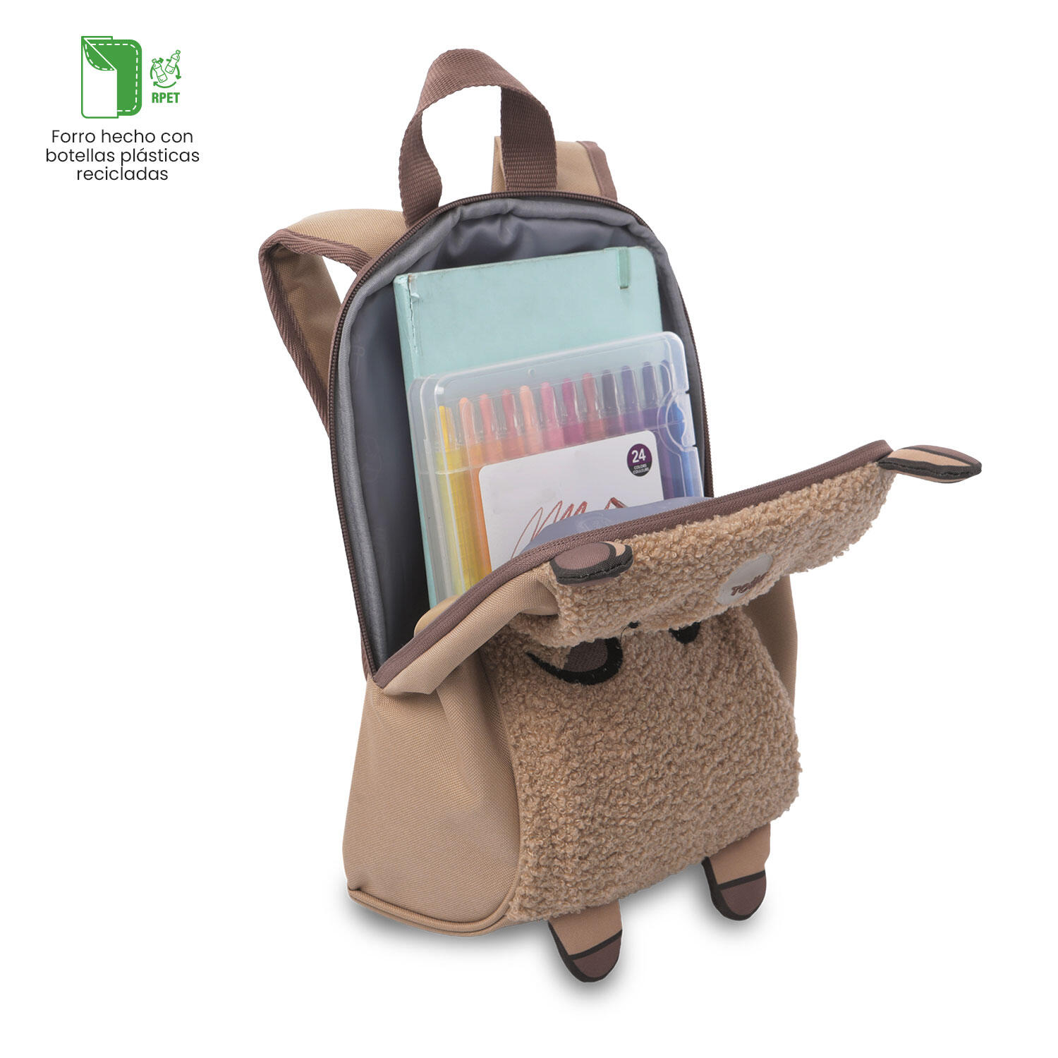 Totto Mochila infantil Kido Toast Poliéster 23 x 34 x 12 cm 5/5