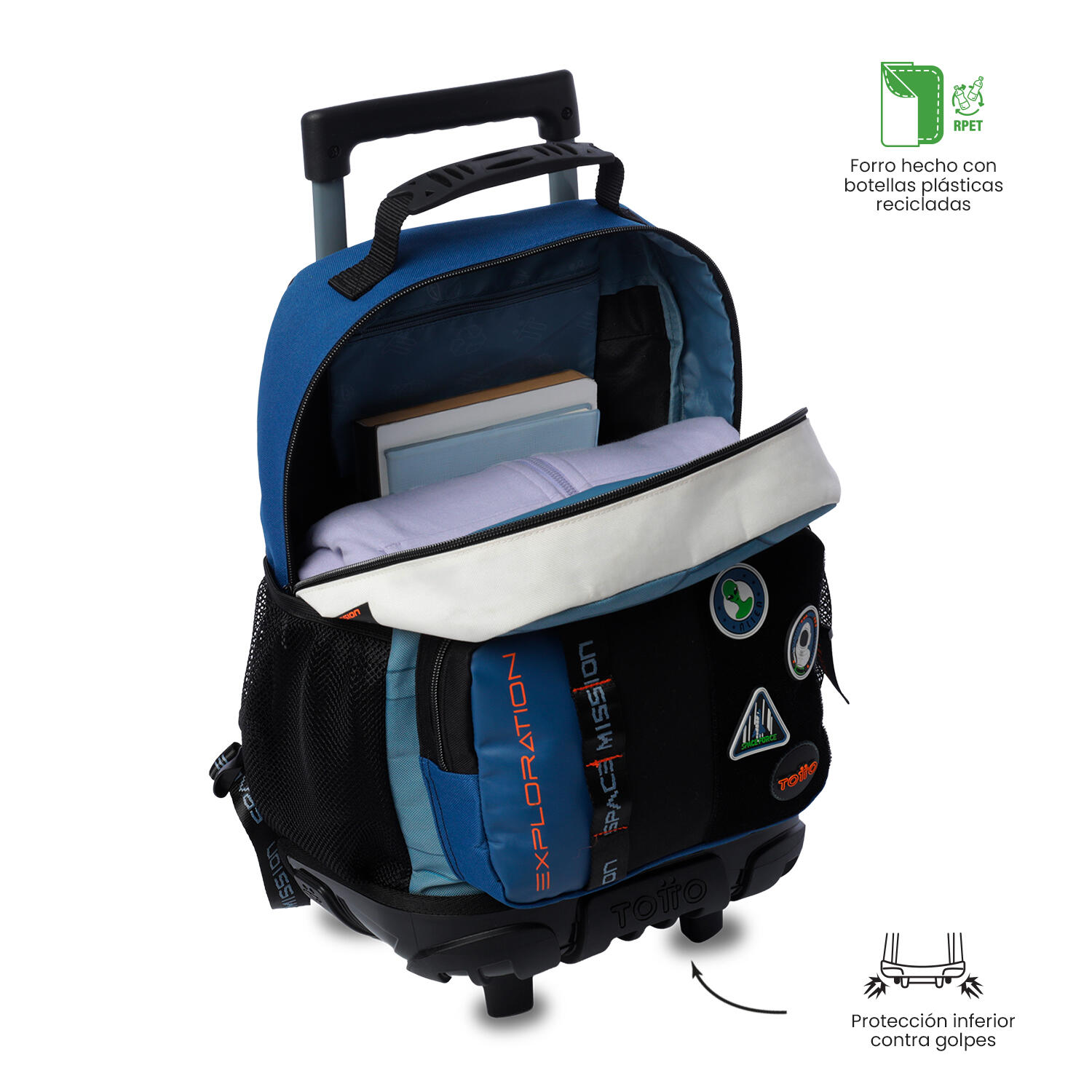 Totto Mochila infantil ruedas Stardust M Gemini Poliéster 29.5 x 41.5 x 19 cm 5/5