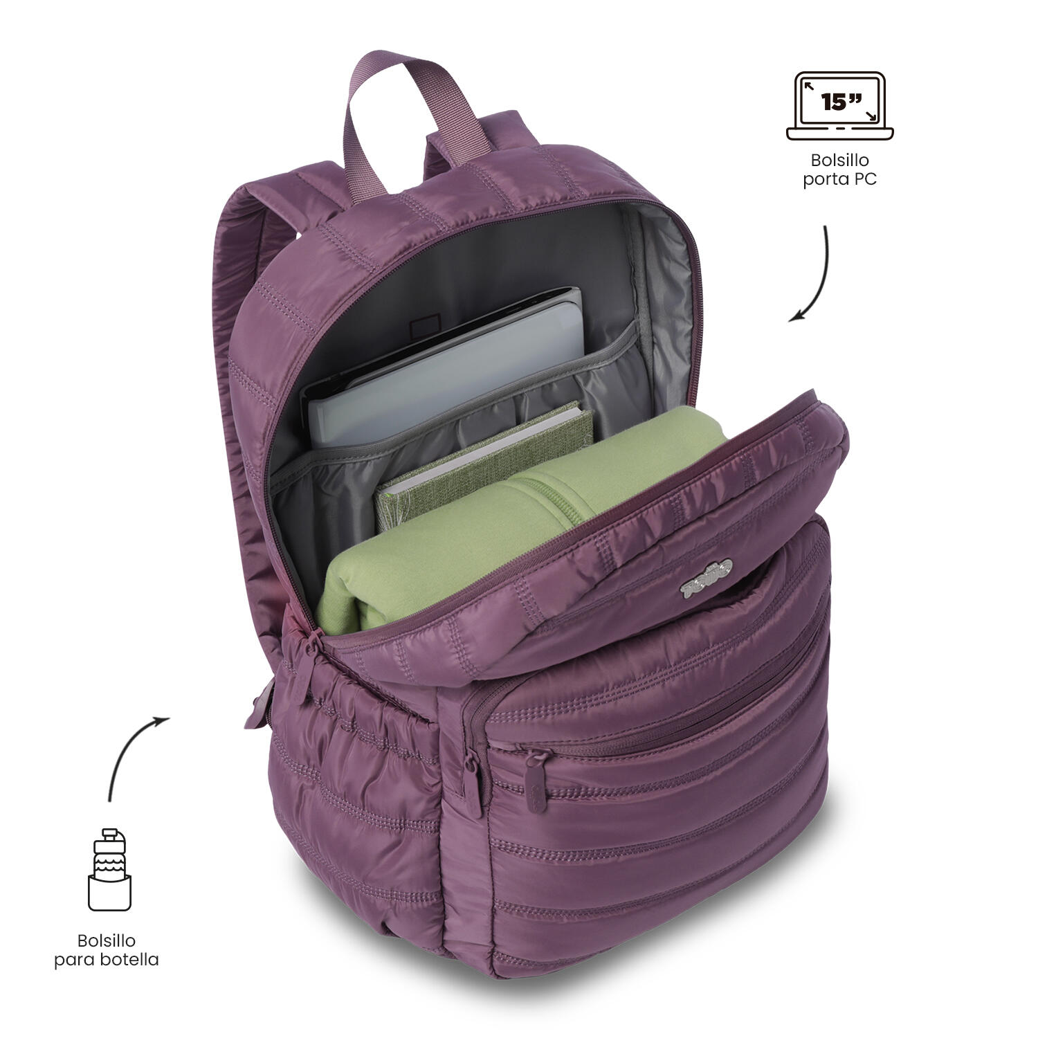 Totto Mochila urbana Moxi Grape Nectar Poliéster 24.8 x 31 x 7.5 cm 5/5