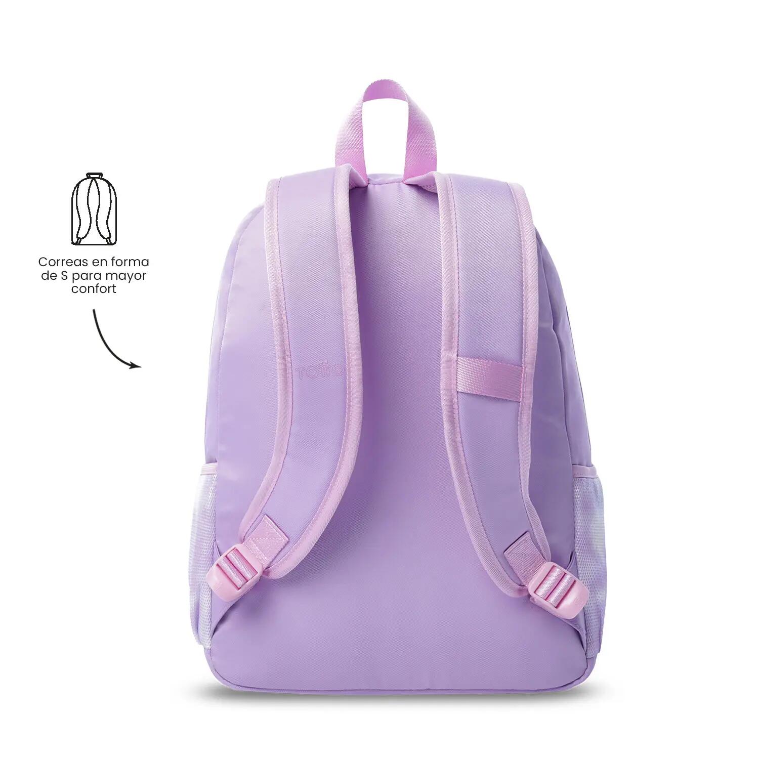 Totto Mochila infantil Cluw M Morado/Rosado Poliéster 31 x 42 x 16 cm 4/5