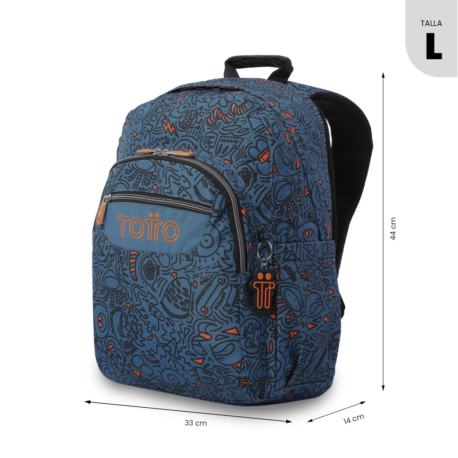 Totto Mochila escolar Acuareles Grafer Poliéster 33 x 44 x 14 cm 3/5
