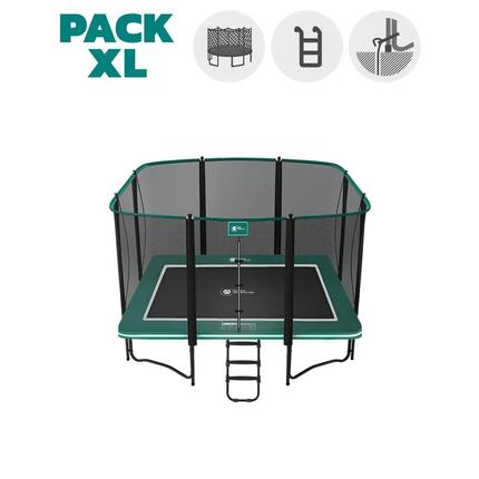 Trampoline Apollo Sport 300cm - Filet de protection, échelle + Kit d'ancrage