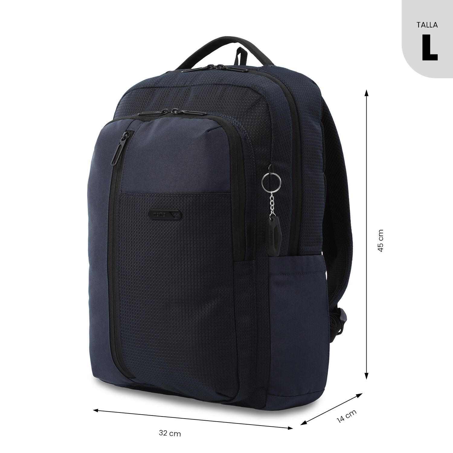 Totto Mochila ejecutiva Drift Salute/Negro Poliéster 32 x 45 x 14 cm 3/5