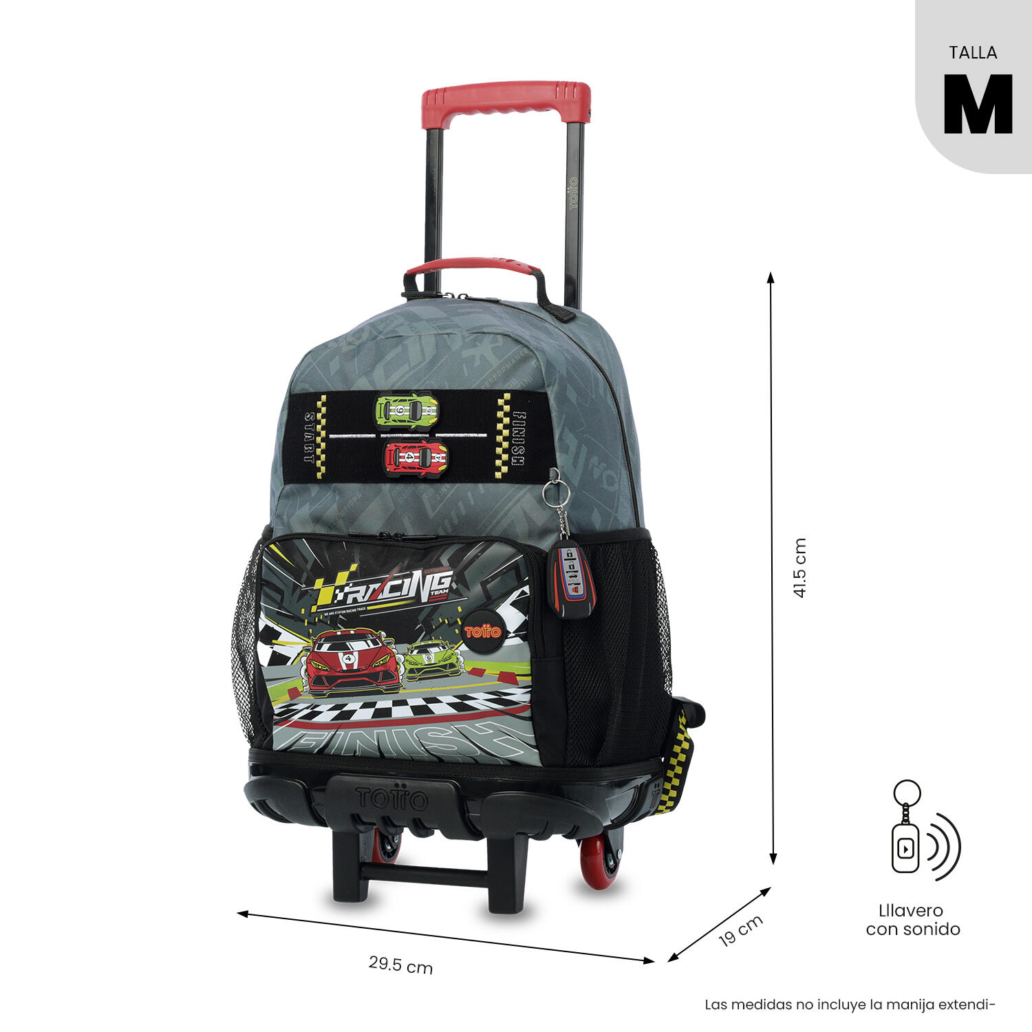 Totto Mochila infantil ruedas Grand Prix M Grand Prix Poliéster 29.5 x 41.5 x 1 3/5