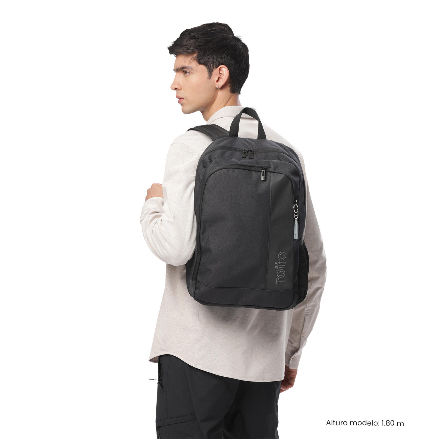 Totto Mochila urbana Kanto Negro/Black Poliéster 30.5 x 45.5 x 16 cm 2/5