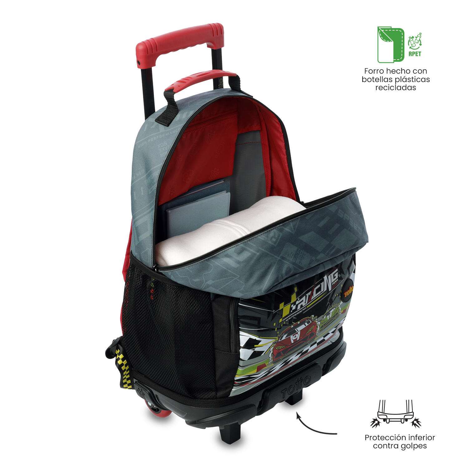 Totto Mochila infantil ruedas Grand Prix M Grand Prix Poliéster 29.5 x 41.5 x 1 5/5