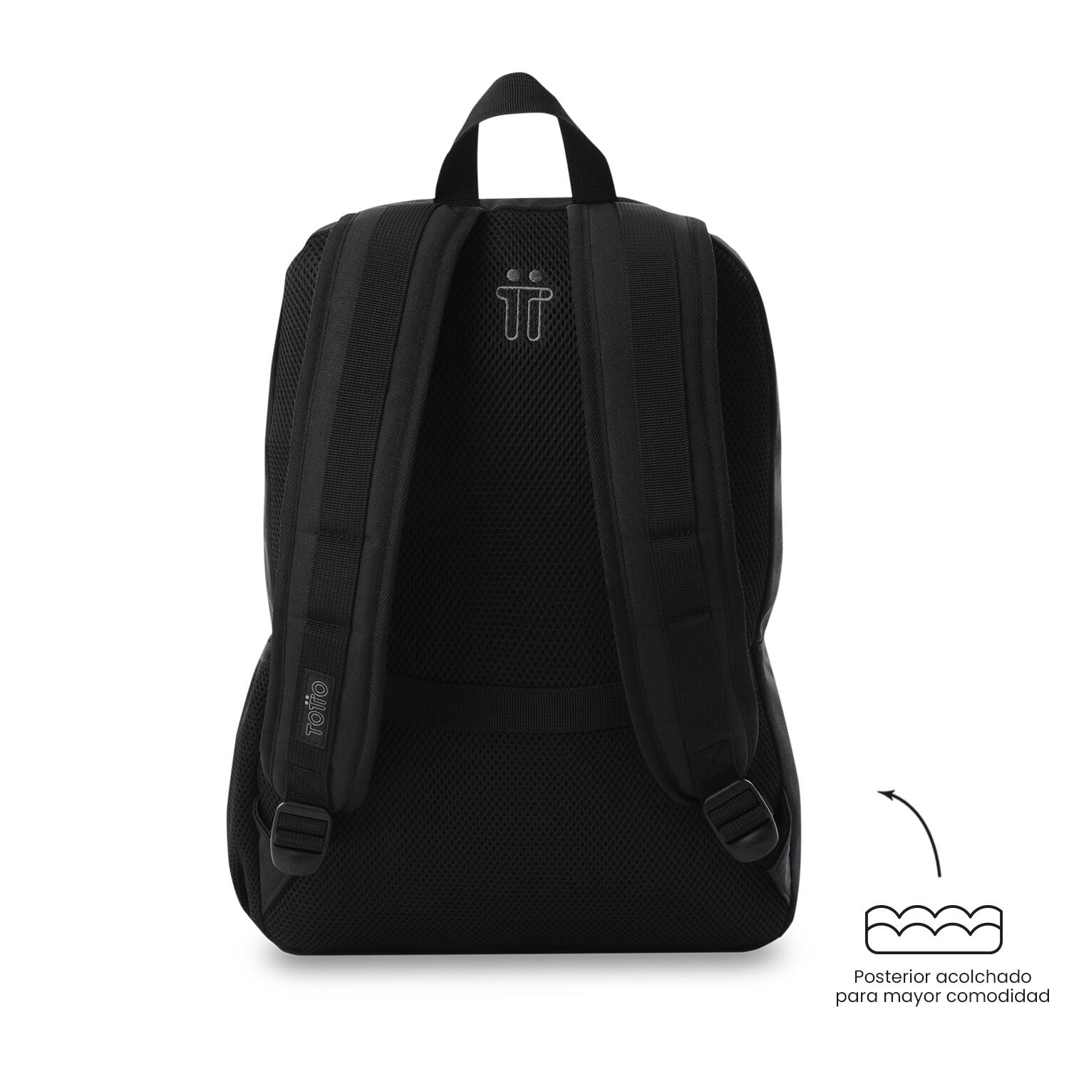 Totto Mochila urbana Kanto Negro/Black Poliéster 30.5 x 45.5 x 16 cm 4/5