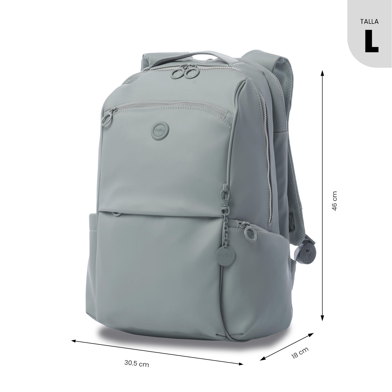 Totto Mochila ejecutiva Laila Green Milieu Poliuterano 30.5 x 46 x 18 cm 3/5
