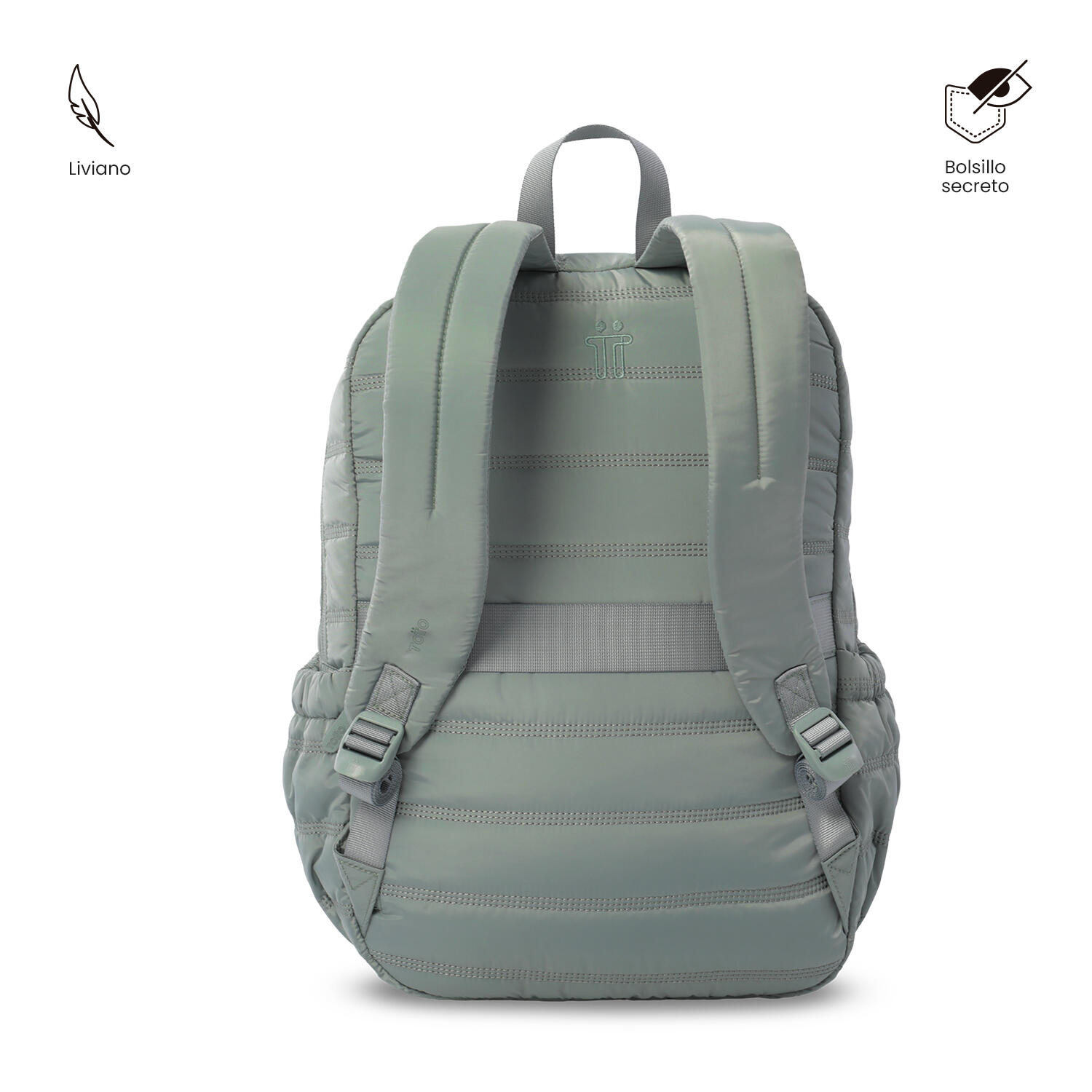 Totto Mochila urbana Moxi Green Milieu Poliéster 24.8 x 31 x 7.5 cm 4/5