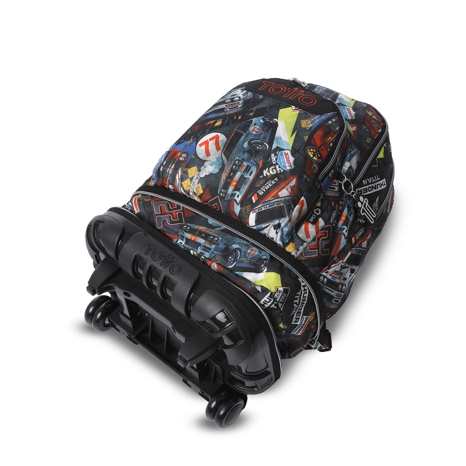 Totto Mochila escolar ruedas Tiza Desmontable Rally Red Poliéster 32 x 45.5 x 1 5/5