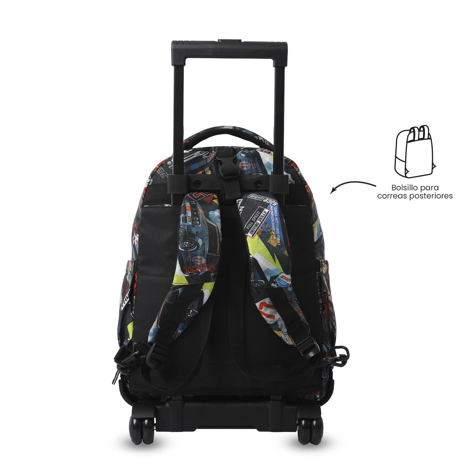 Totto Mochila escolar ruedas Tiza Desmontable Rally Red Poliéster 32 x 45.5 x 1 4/5