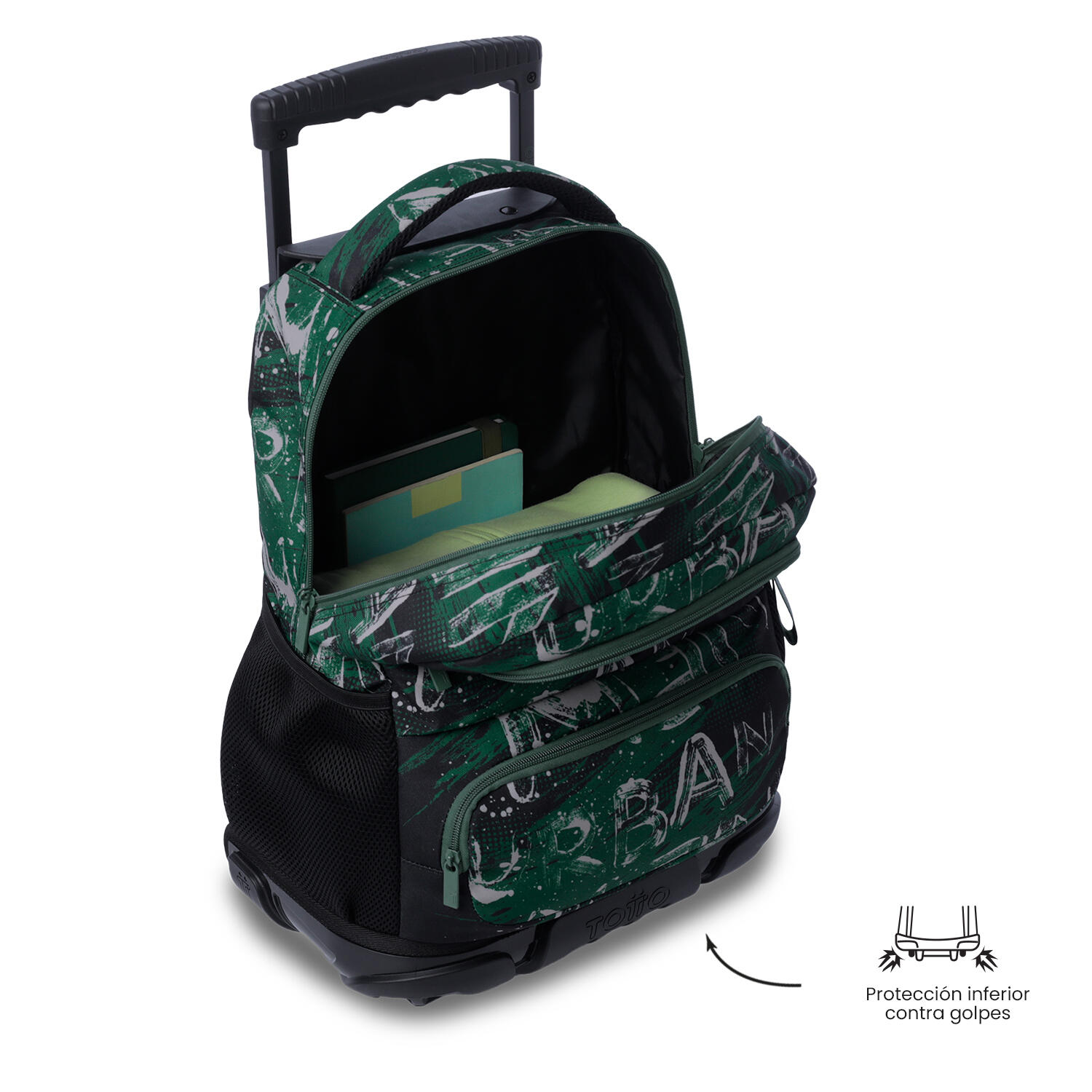 Totto Mochila infantil ruedas SKL L Grounge Poliéster 32 x 45.5 x 18 cm 5/5