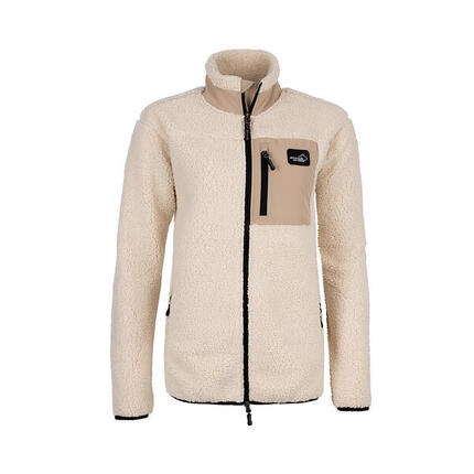Veste polaire Sherpa pour femme blanche