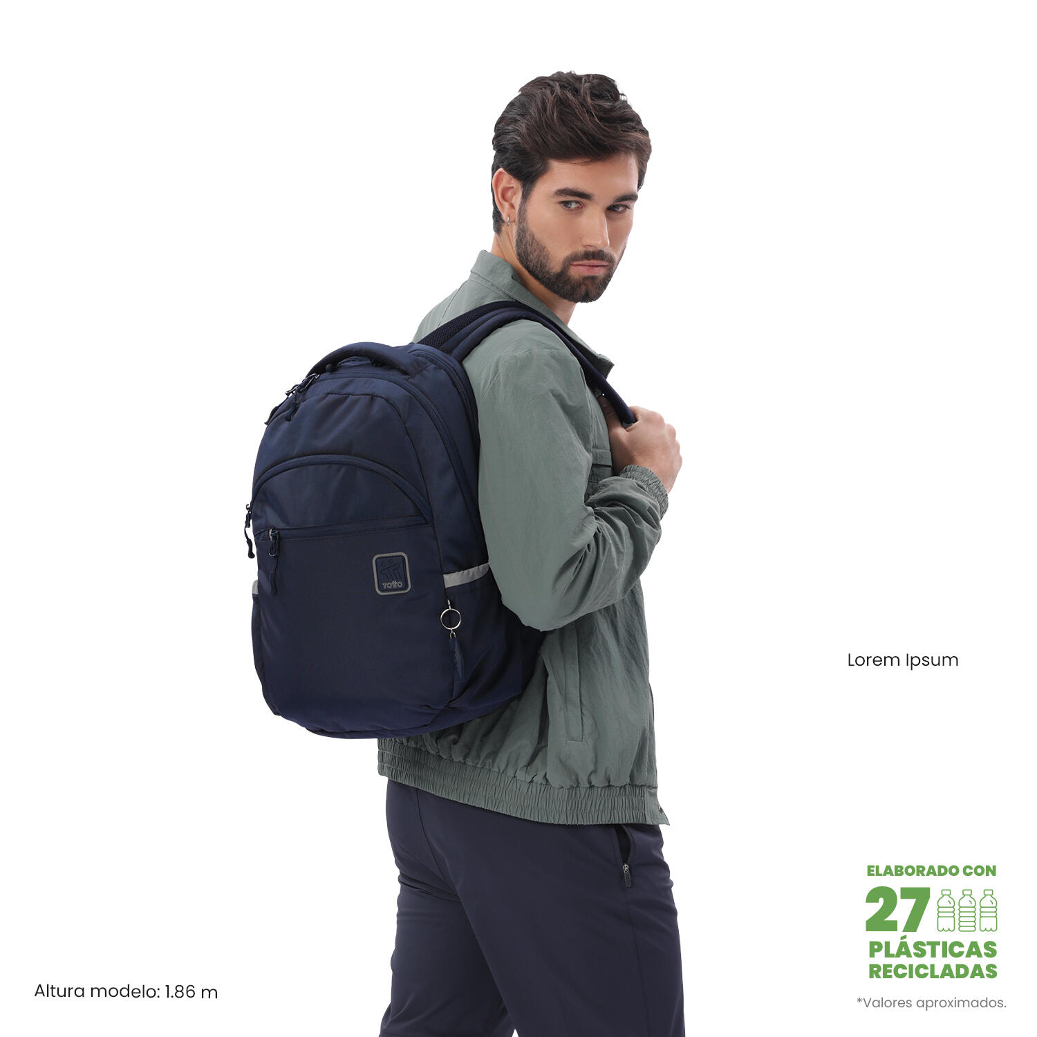 Totto Mochila urbana Eufrates 2.0 Salute Poliéster 28 x 43.5 x 16 cm 2/5