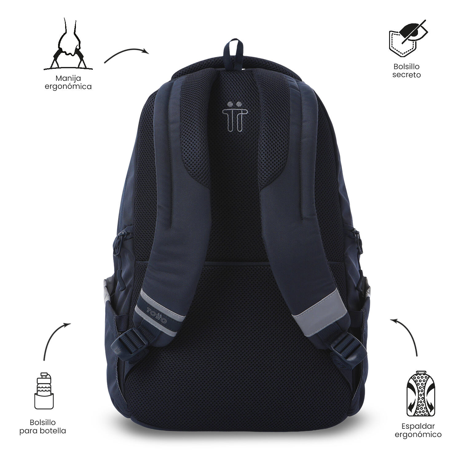 Totto Mochila urbana Eufrates 2.0 Salute Poliéster 28 x 43.5 x 16 cm 4/5