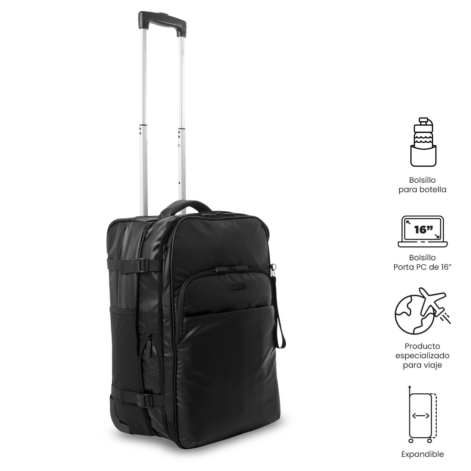 Totto Maleta de cabina Trip S1 Negro/Black Poliéster 34 x 52.5 x 21 cm 5/5