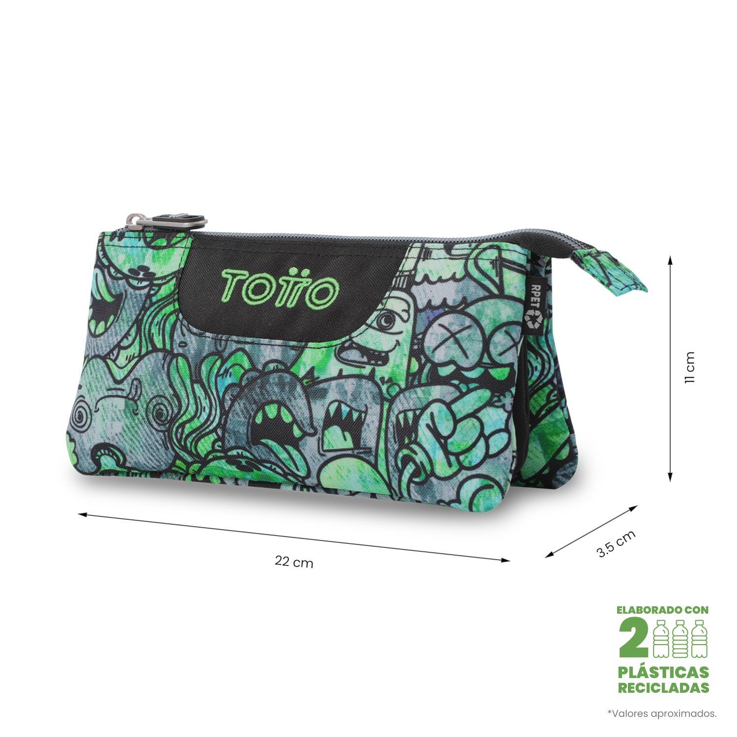 Totto Estuche escolar Tablero Crew Poliéster 22 x 11 x 3.5 cm 2/4