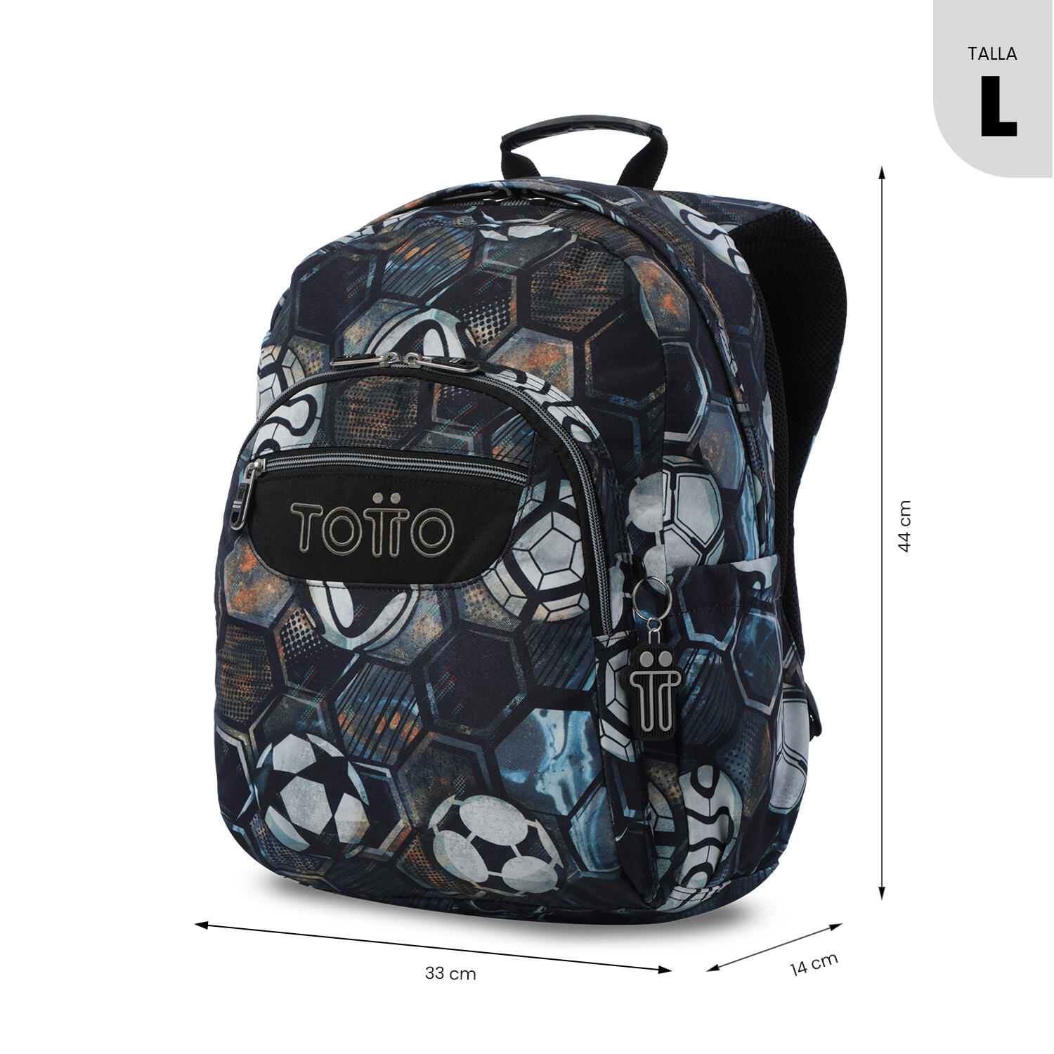 Totto Mochila escolar Acuareles Verat Soccer Poliéster 33 x 44 x 14 cm 3/5