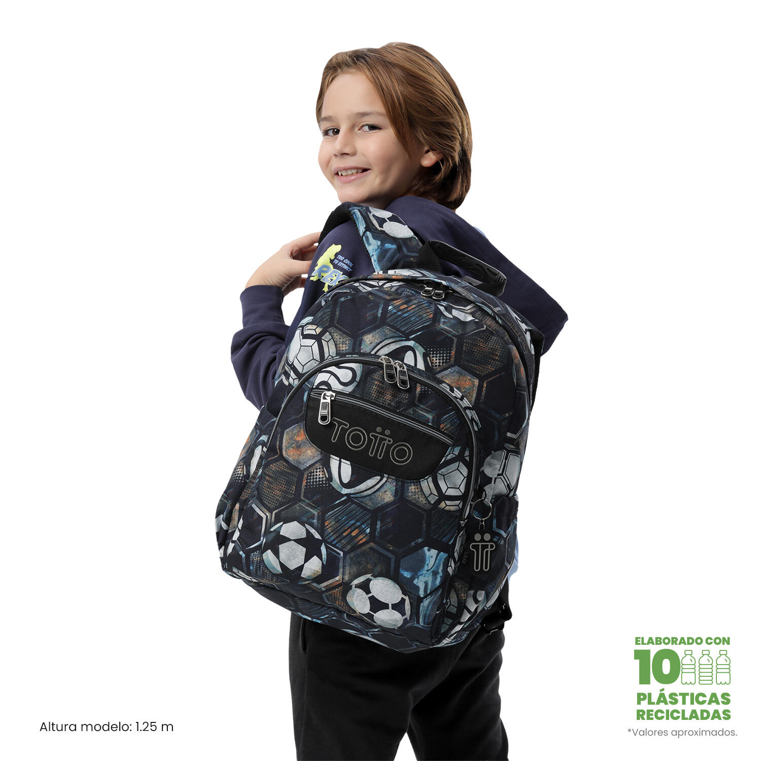 Totto Mochila escolar Acuareles Verat Soccer Poliéster 33 x 44 x 14 cm 2/5