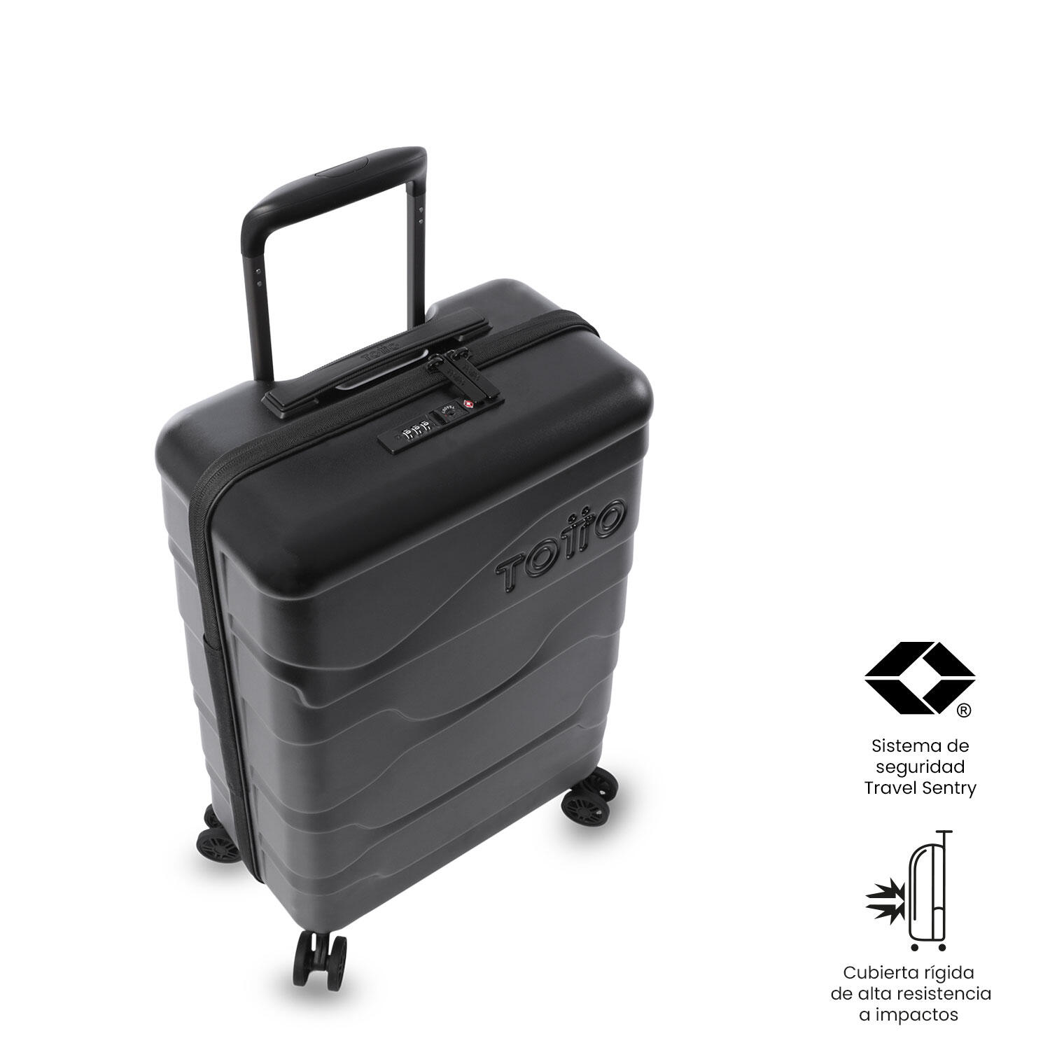 Totto Maleta de cabina Gravity S1 Negro/Black Policarbonato 35 x 48 x 25 cm 5/5