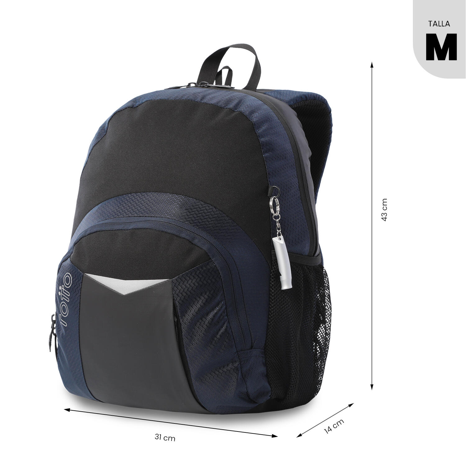 Totto Mochila ejecutiva Teck 3.0 M Salute/Negro Poliéster 31 x 43 x 14 cm 3/5