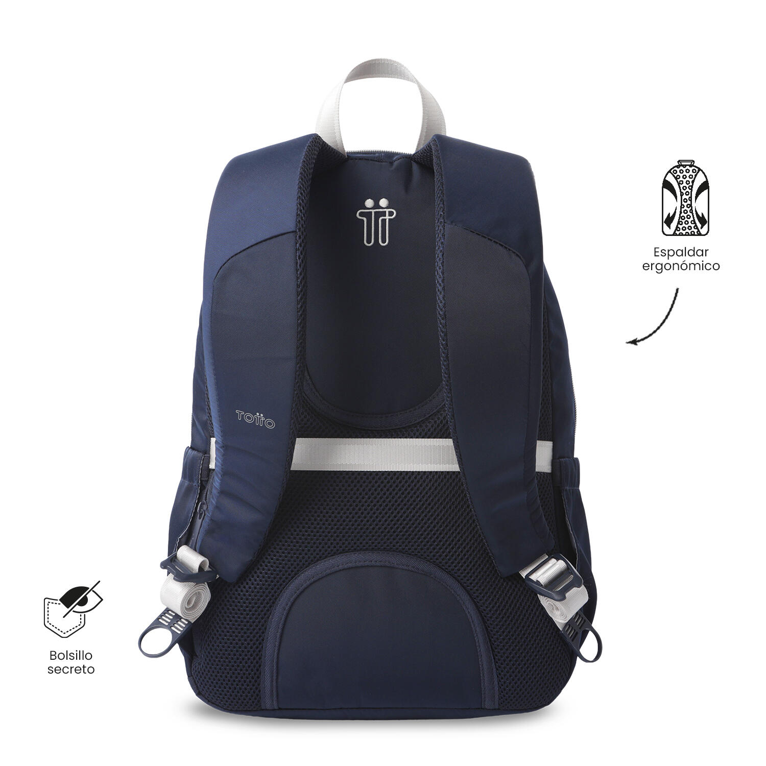 Totto Mochila urbana Goctal Twill 3.0 Salute/Alloy Poliéster 32.5 x 44 x 18 cm 4/5