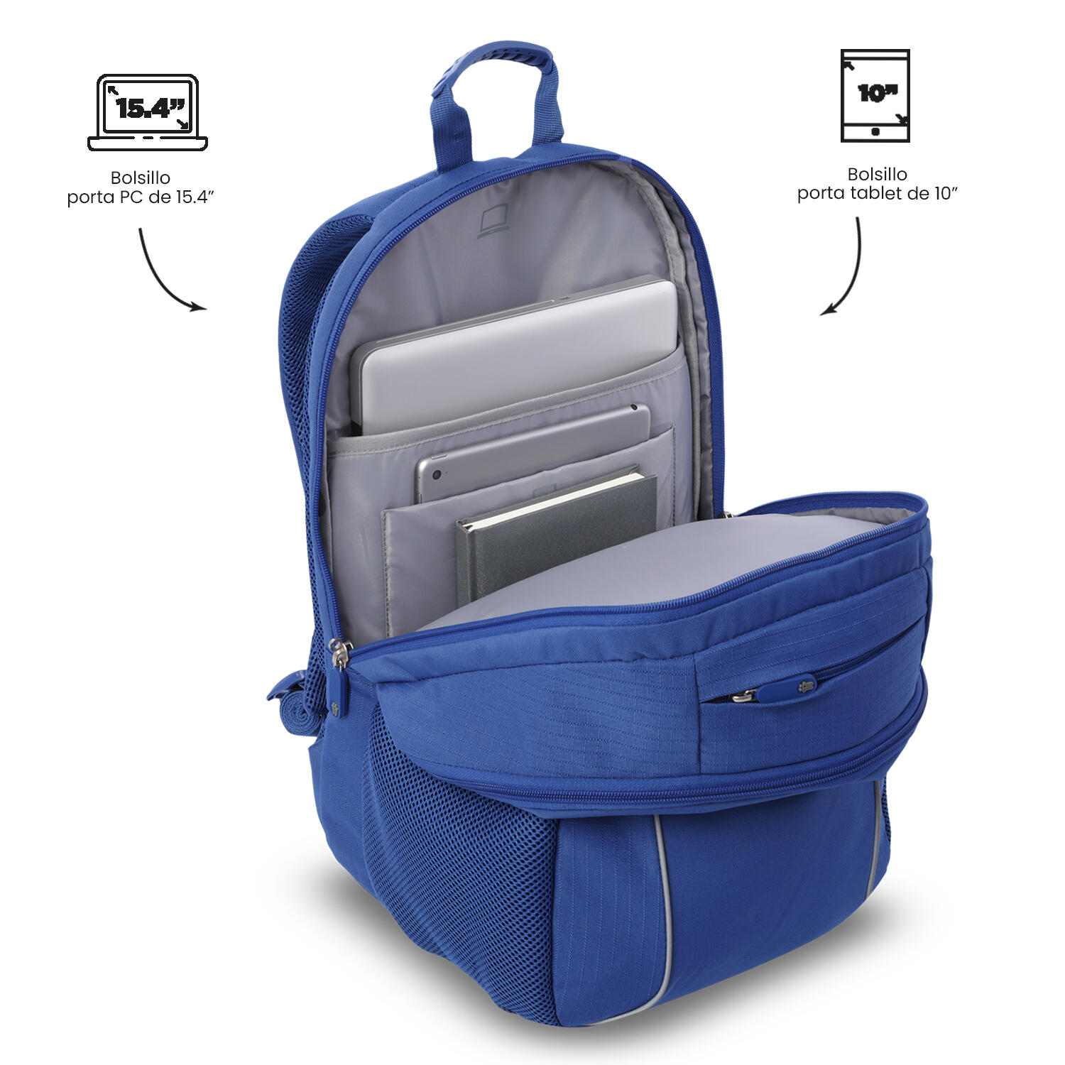 Totto Mochila urbana Cambri 2.0 Classic Blue Poliéster 30.5 x 47 x 22.5 cm 5/5