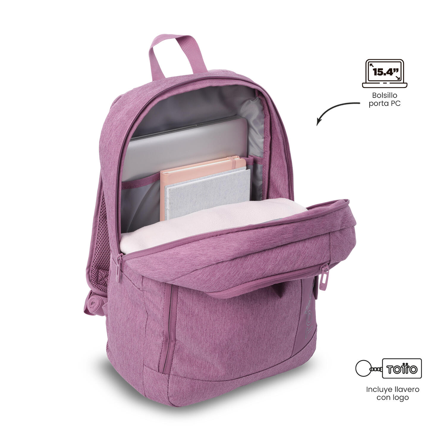 Totto Mochila urbana Kanto Grape Nectar Poliéster 30.5 x 45.5 x 16 cm 5/5