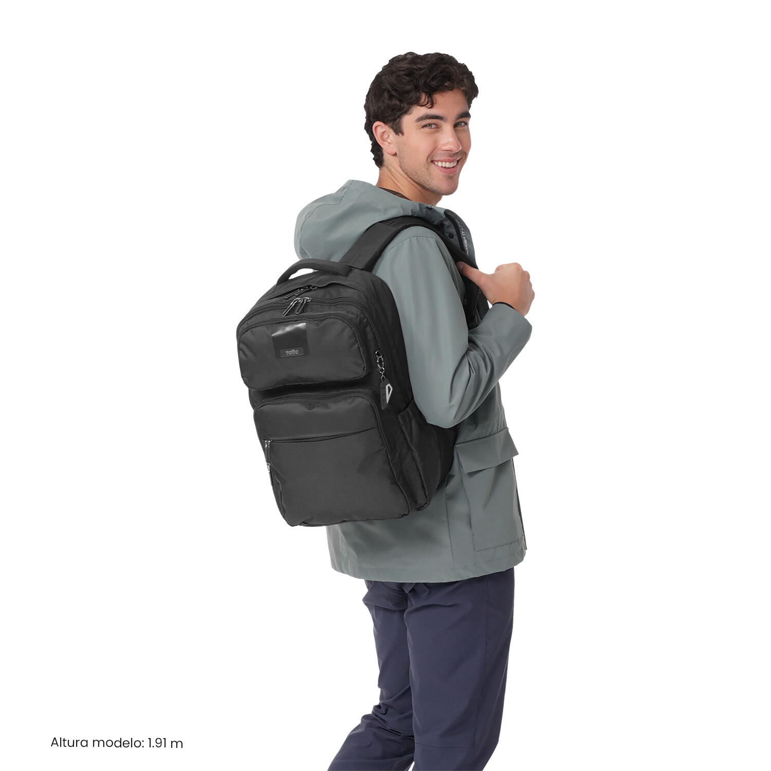 Totto Mochila urbana Suspension 2.0 Negro/Black Poliéster 32 x 46 x 15 cm 2/5
