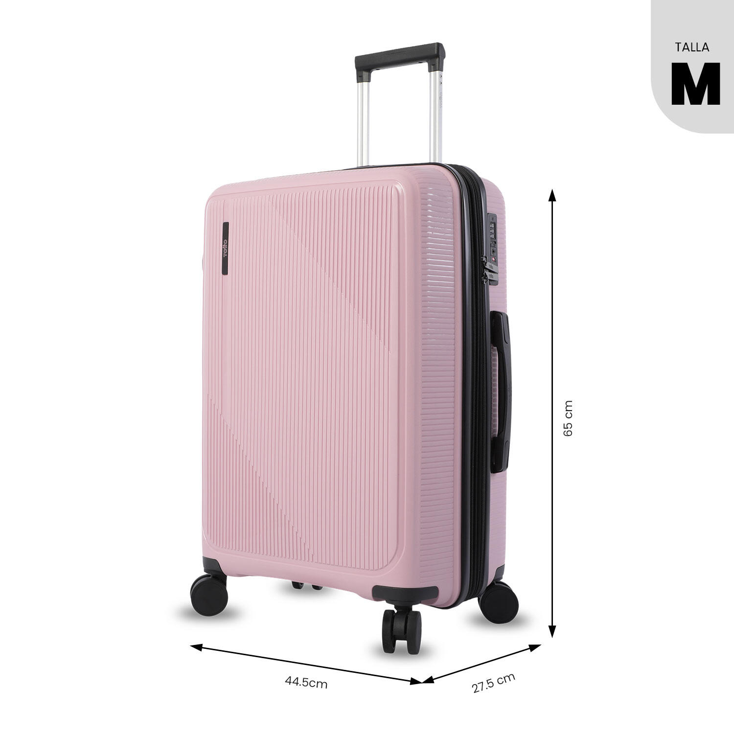 Totto Maleta mediana Drifter Zephyr/Negro Polipropileno 45 x 58.5 x 25.5 cm 3/5