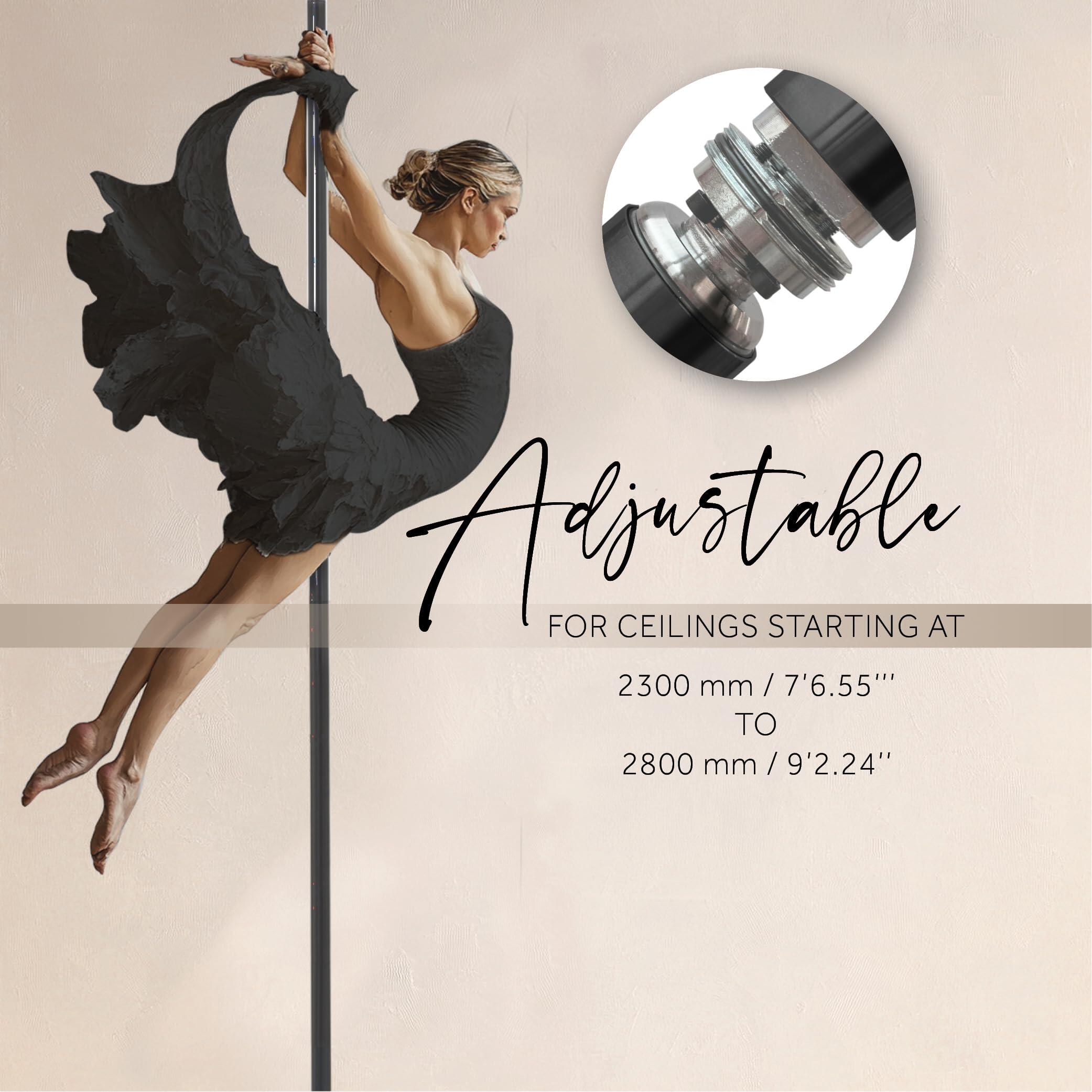 Classic G2 Standard Lock, portable barre de danse, NOIR, 45 mm 3/6