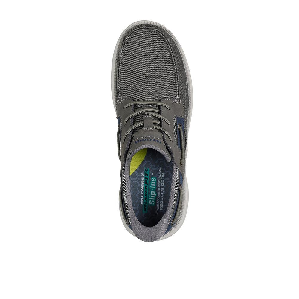 Skechers Troutt Masculino Davey Gray Loafers 3/4