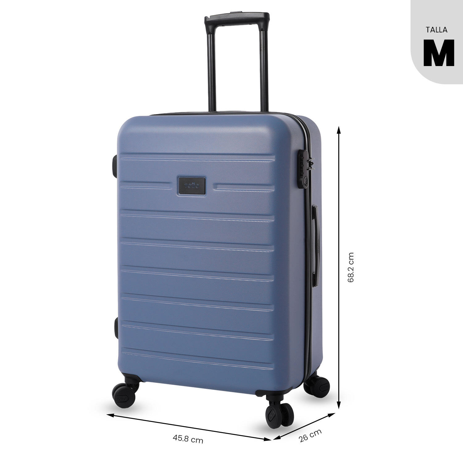 Totto Maleta mediana Harbor Blue Horizon Acrilonitrilo Butadieno Estireno 42.3 3/5