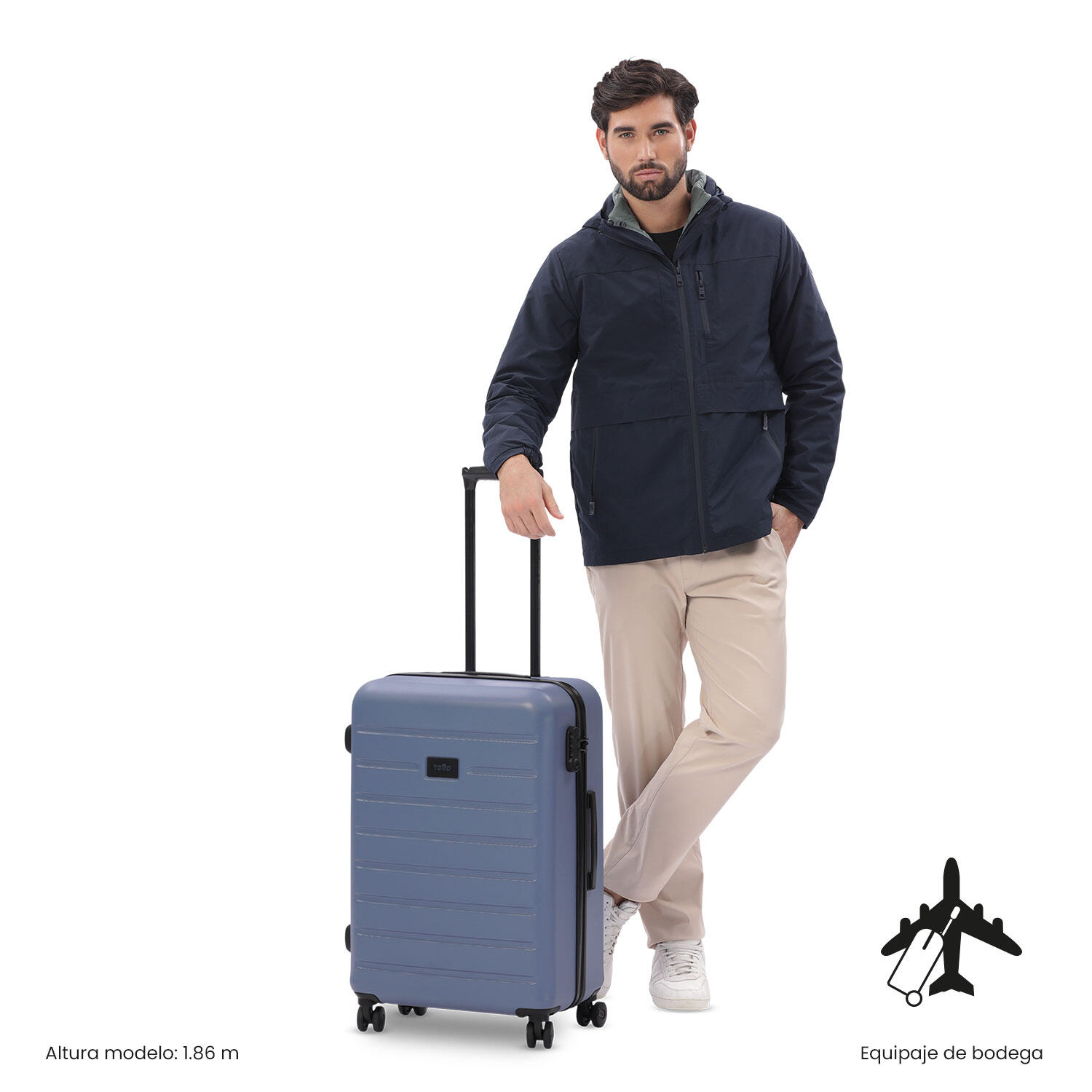 Totto Maleta mediana Harbor Blue Horizon Acrilonitrilo Butadieno Estireno 42.3 2/5