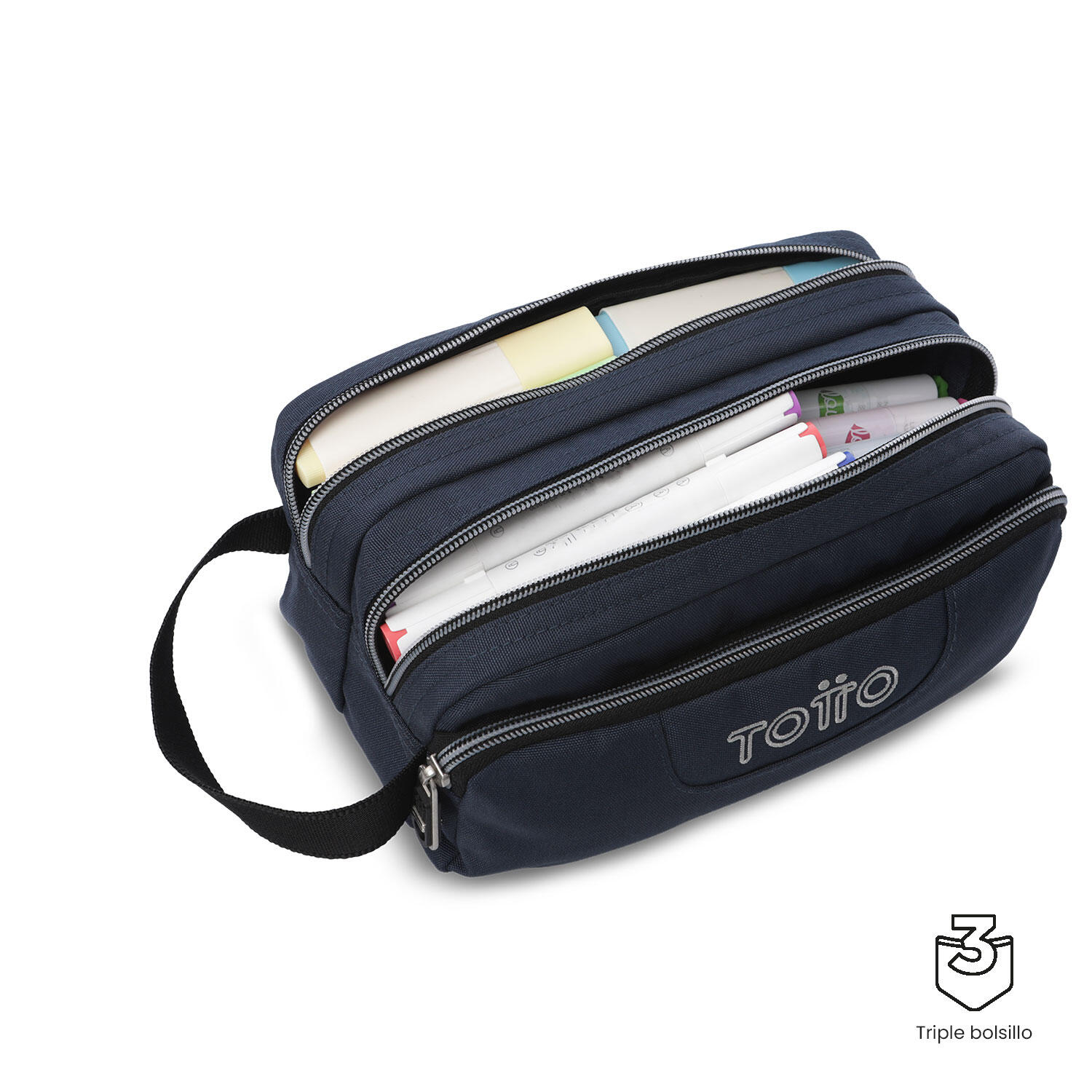 Totto Estuche Agapec Ecole Solid Dress Blues Poliéster 23 x 11.5 x 10.5 cm 3/4