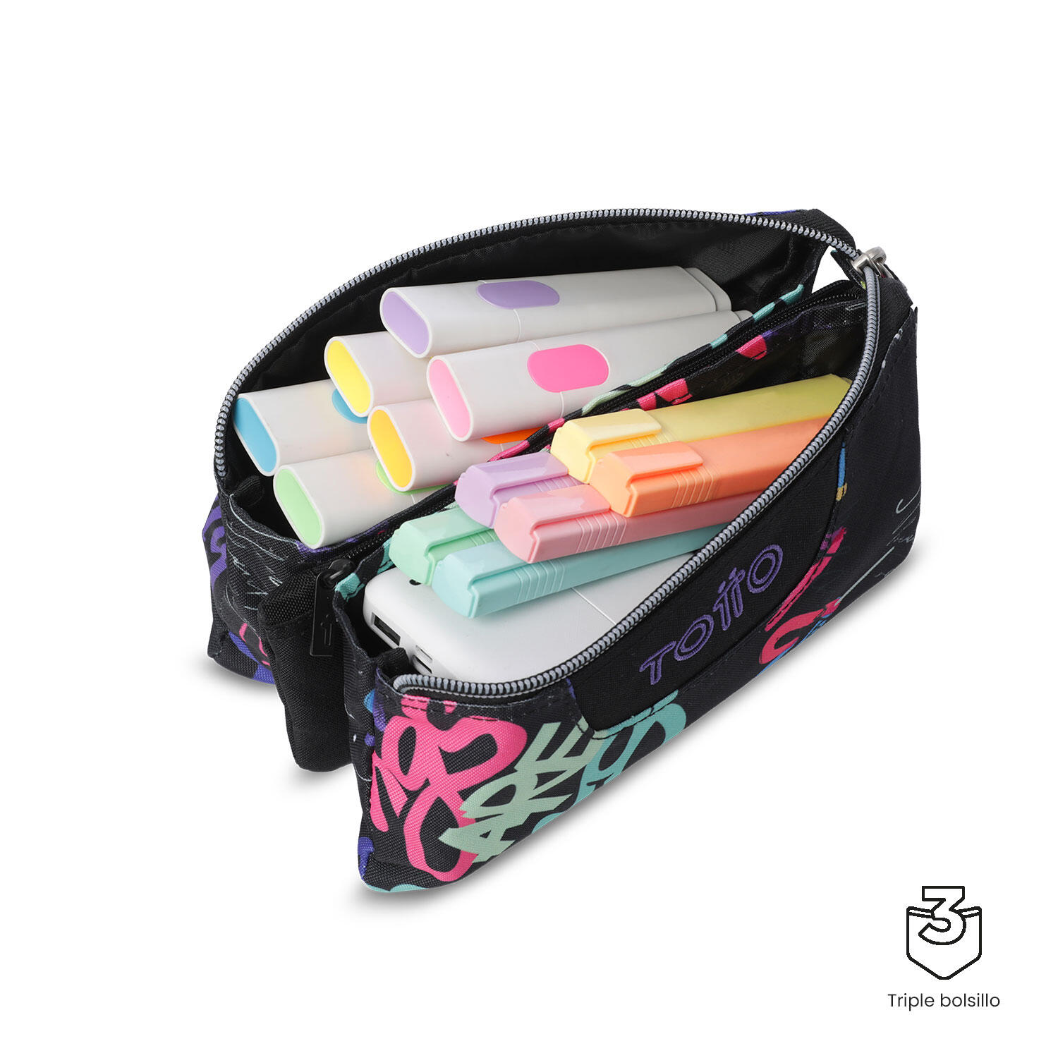 Totto Estuche escolar Tablero Letry Poliéster 22 x 11 x 3.5 cm 3/4