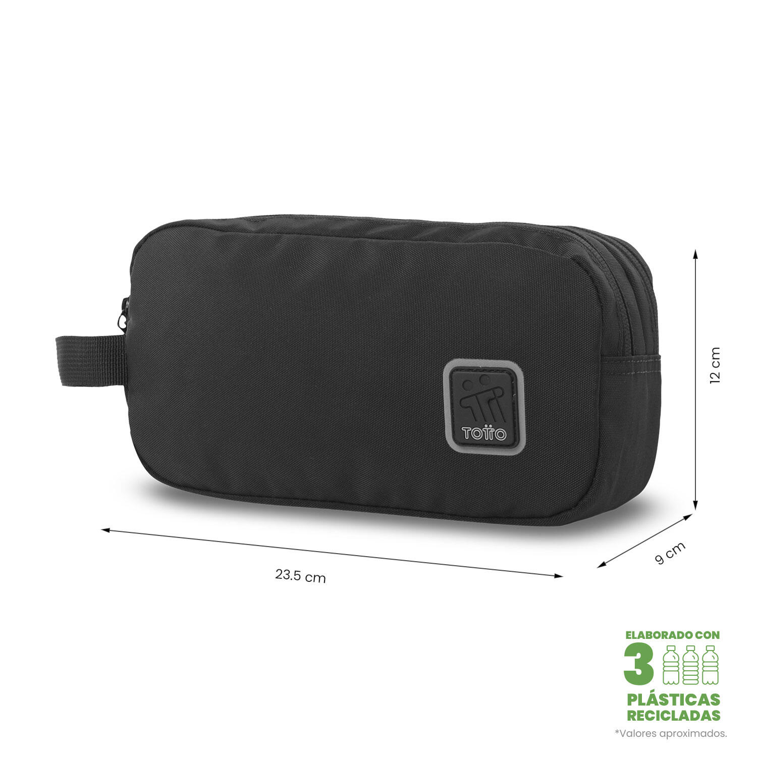 Totto Estuche Yatta Negro/Black Poliéster 23.5 x 12 x 9 cm 2/4