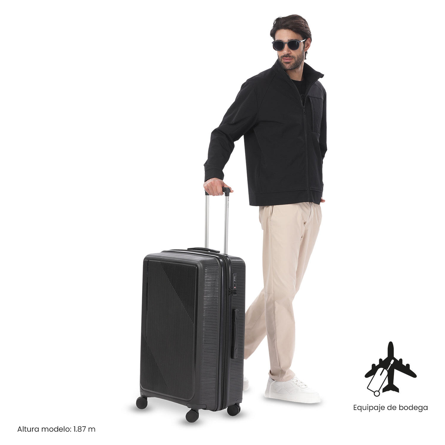 Totto Maleta grande Drifter Negro/Black Polipropileno 52 x 69.5 x 28 cm 2/5