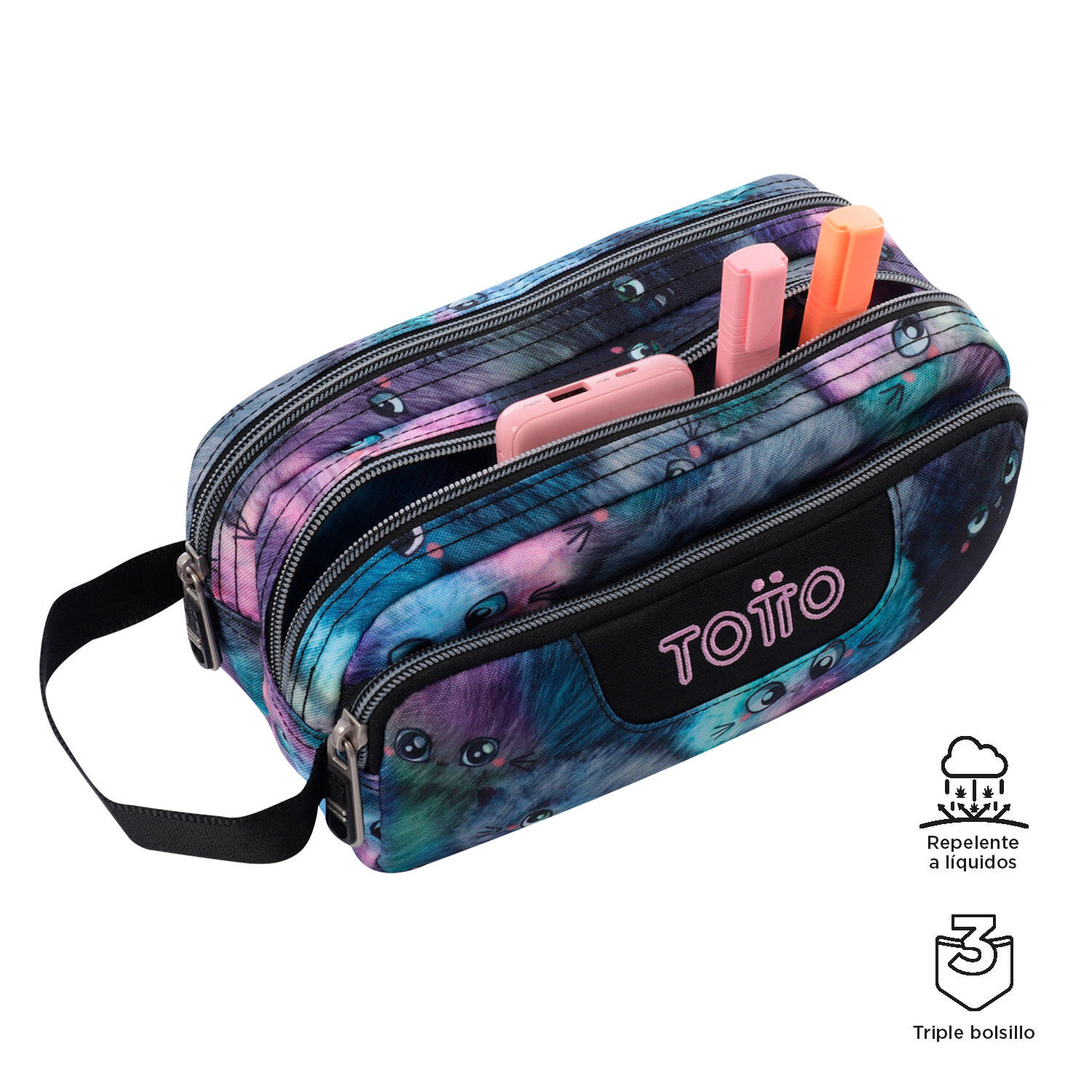 Totto Estuche escolar Agapec Kitten Poliéster 23 x 11.5 x 10.5 cm 3/4